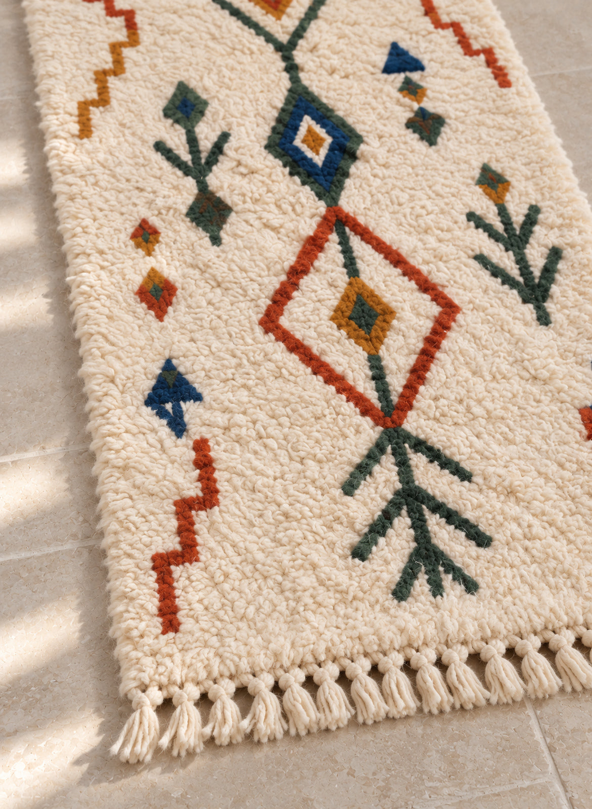 Fringe detail of the Azilal runner