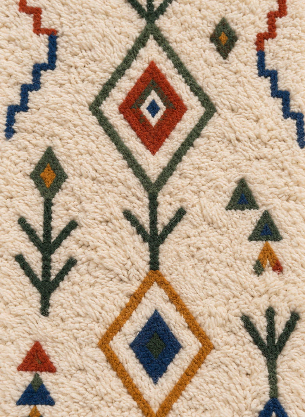 Wool texture detail of the Azilal runner