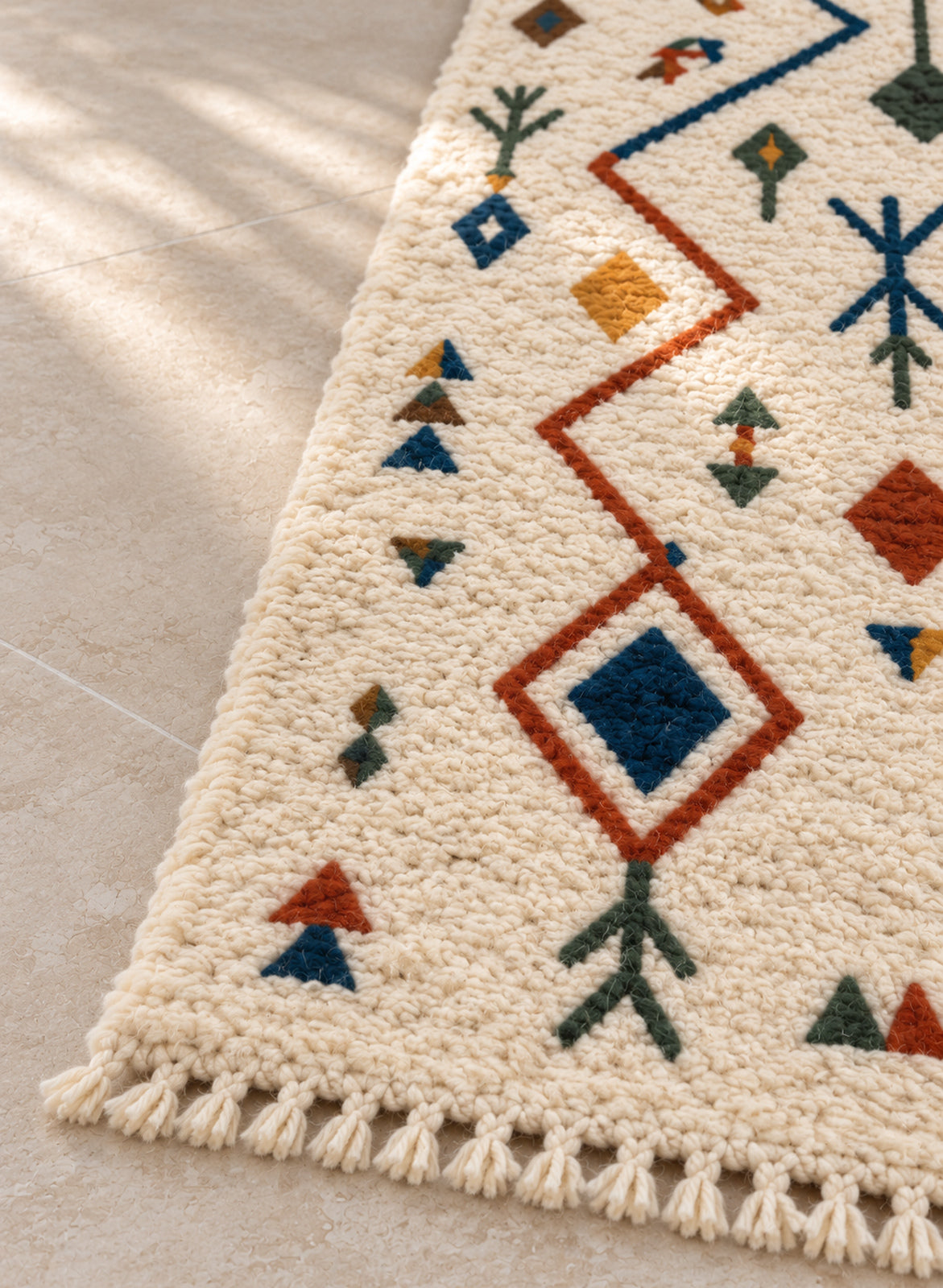Fringe detail of the Azilal runner