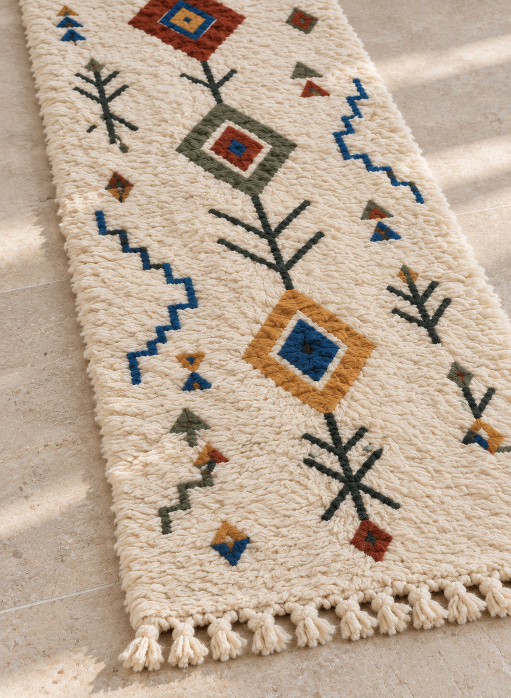 Fringe detail of the Azilal runner