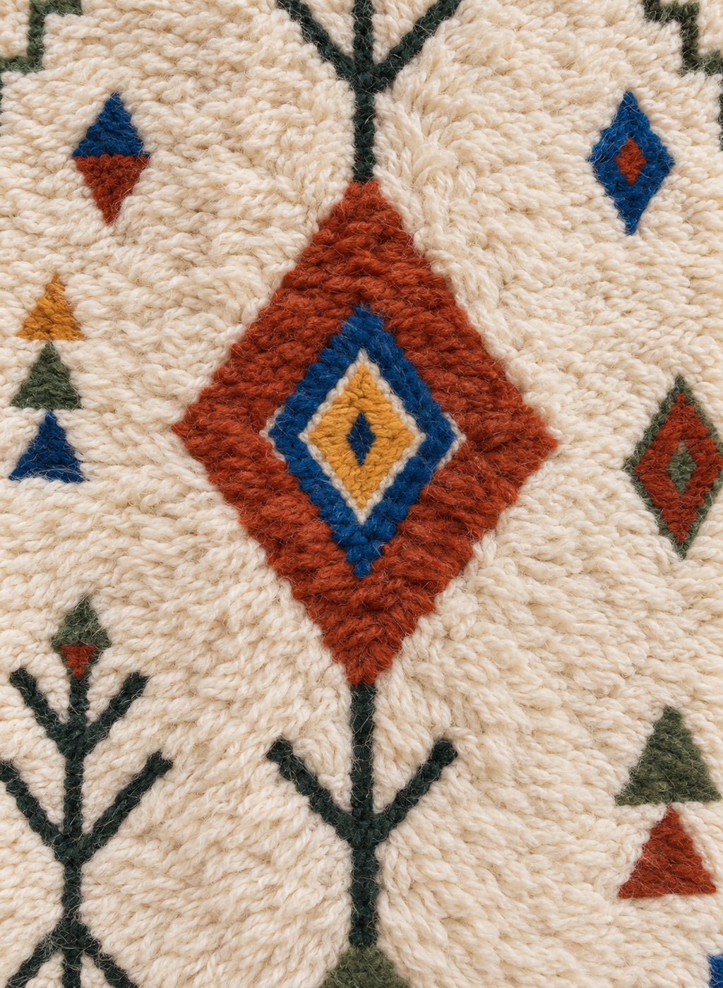 Wool texture detail of the Azilal runner