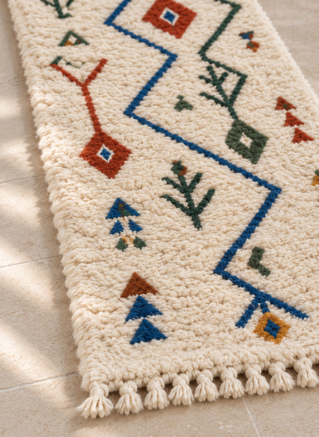 Fringe detail of the Azilal runner