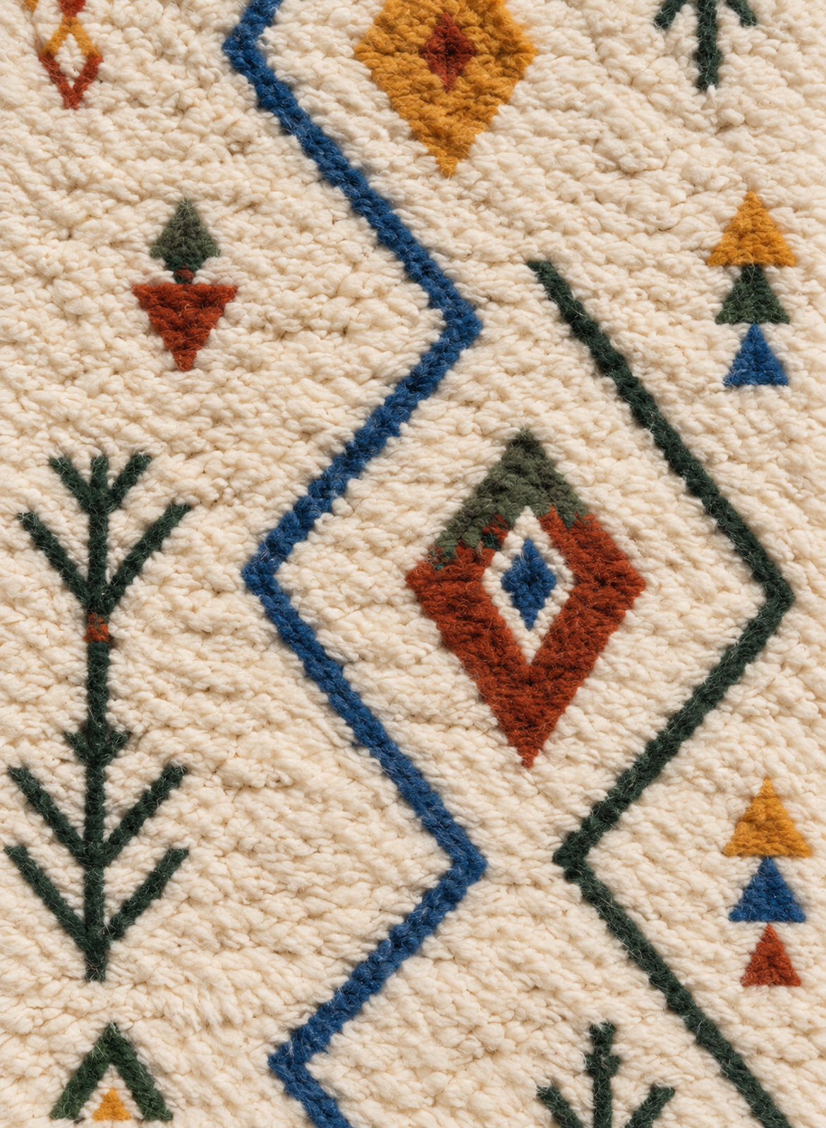 Wool texture detail of the Azilal runner