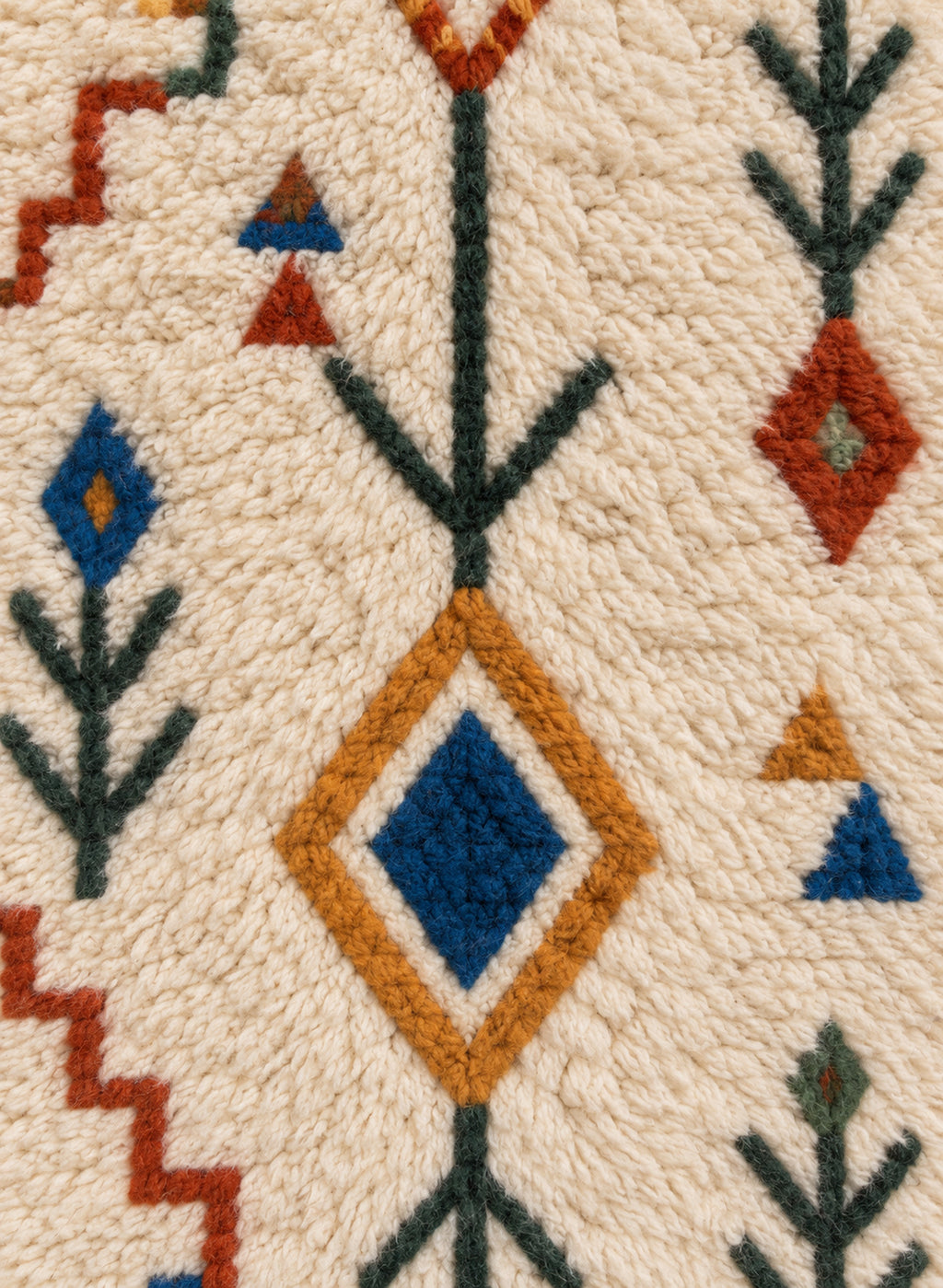 Wool texture detail of the Azilal runner
