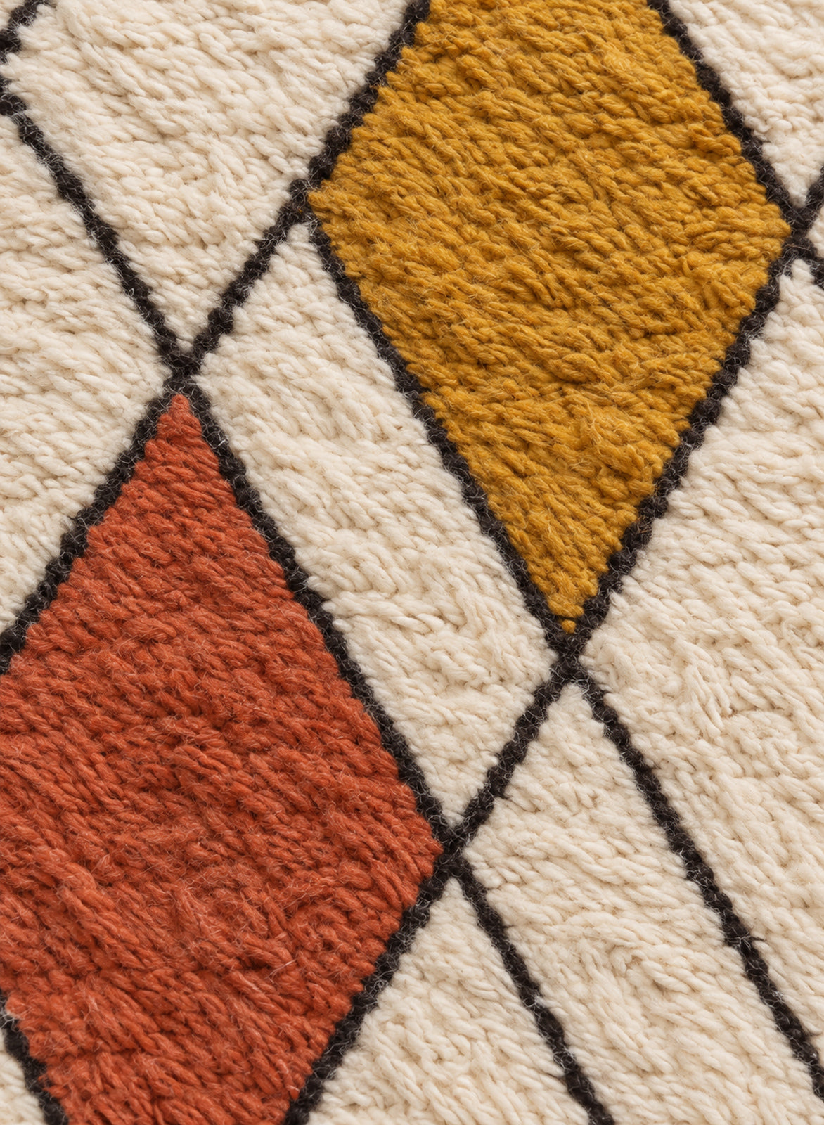 Close-up of the wool texture of Azilal rug model 03