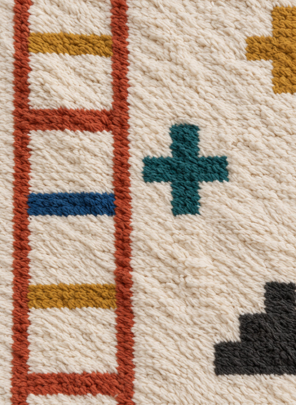 Close-up of the wool texture of Azilal rug model 04