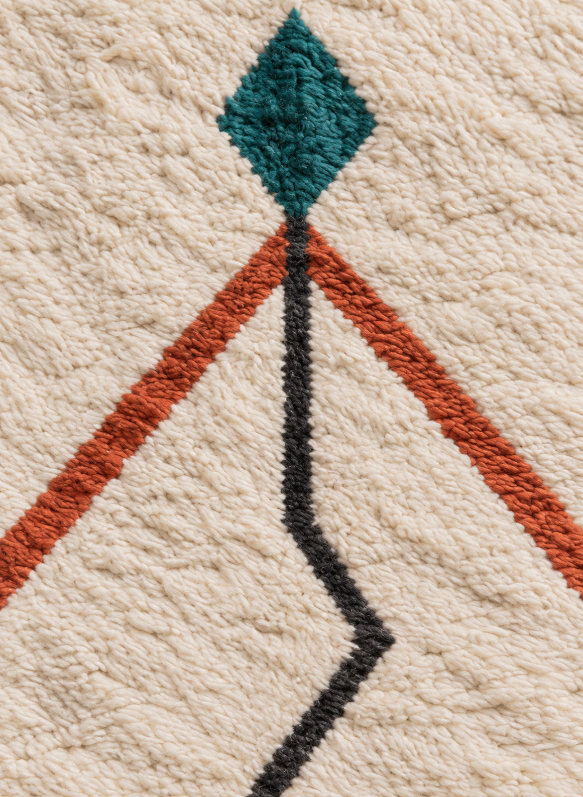 Close-up of the wool texture of Azilal rug model 06