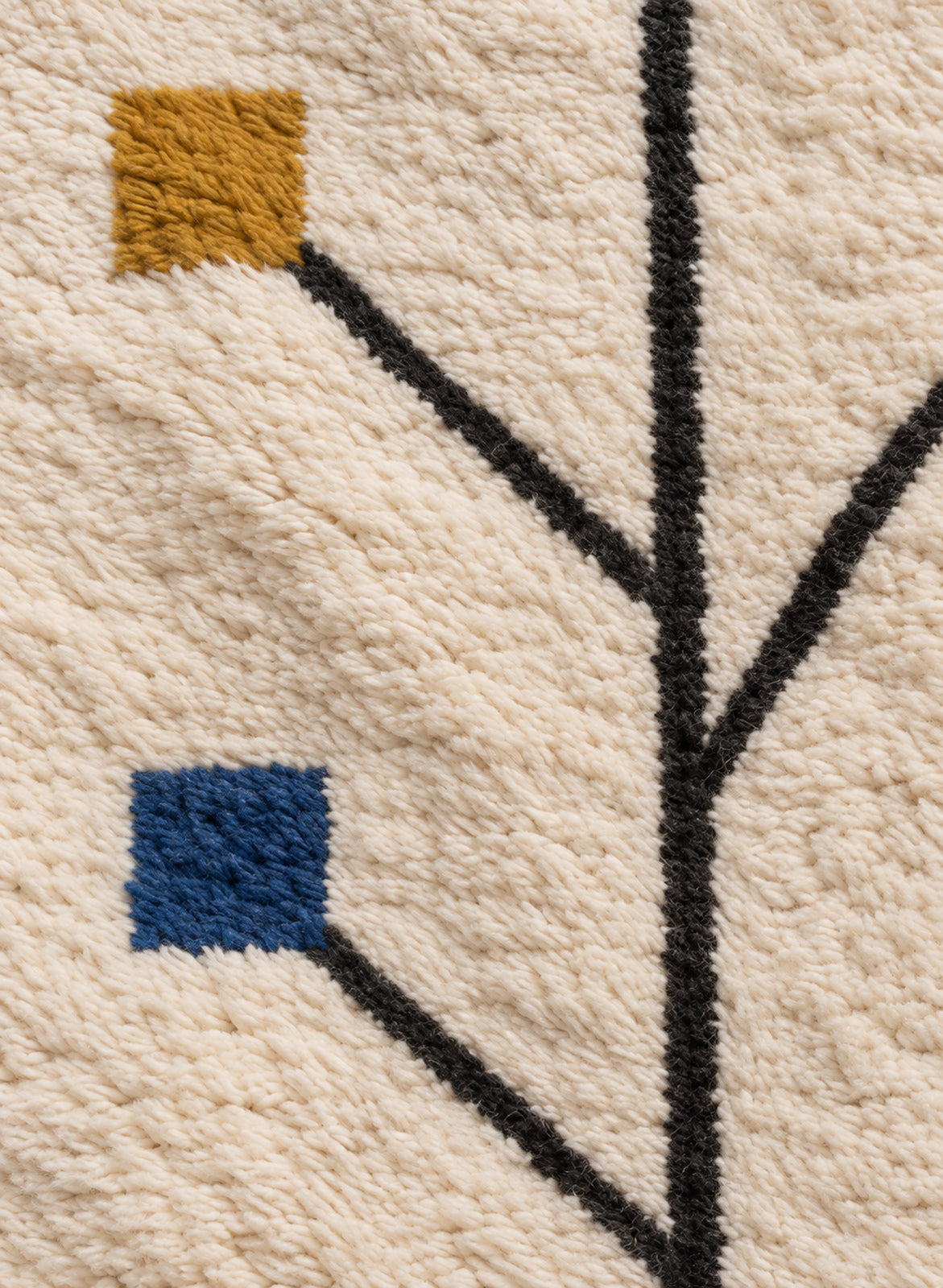 Close-up of the wool texture of Azilal rug model 09