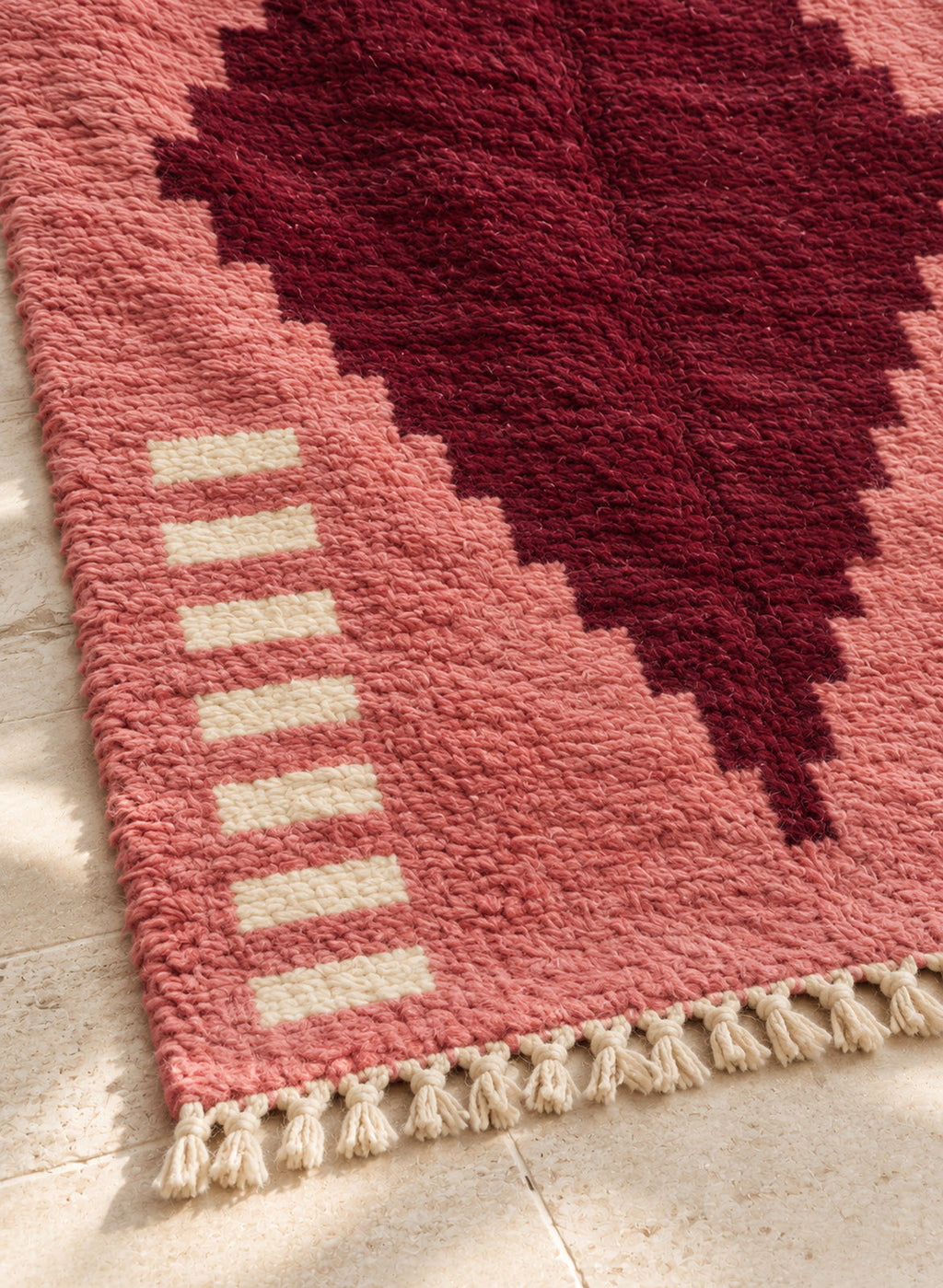 Fringe detail of the Izri Boujaad rug