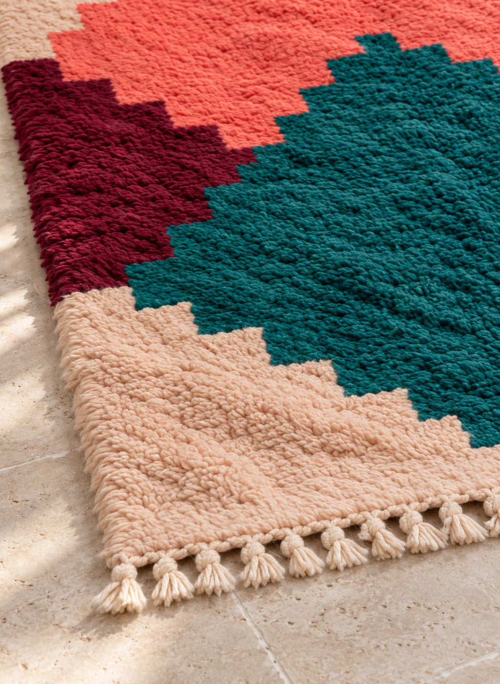 Fringe detail of the Asif Boujaad rug