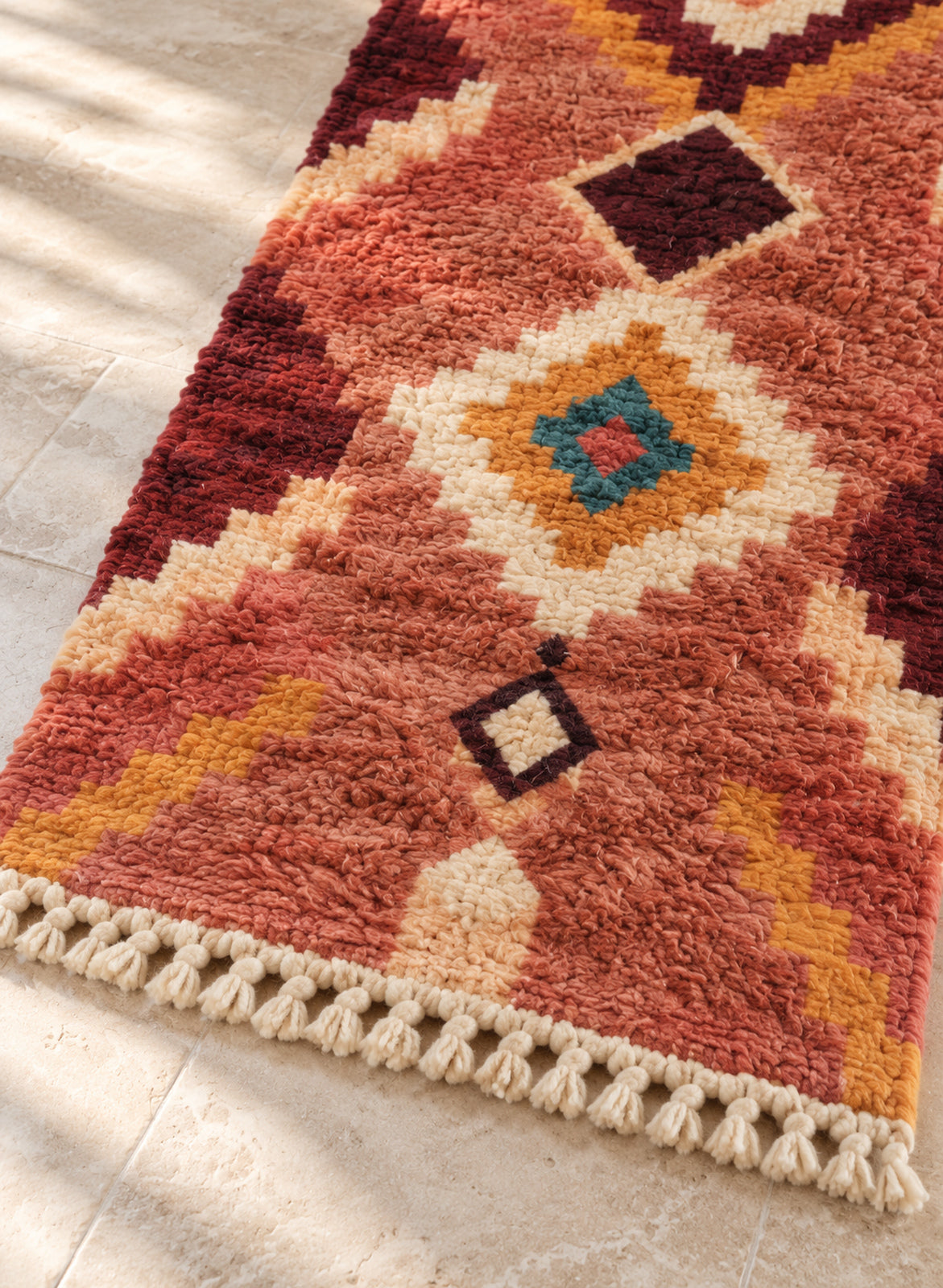 Fringe detail of the Boujaad runner
