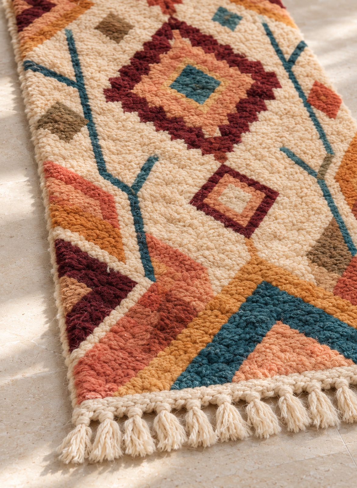 Fringe detail of the Boujaad runner