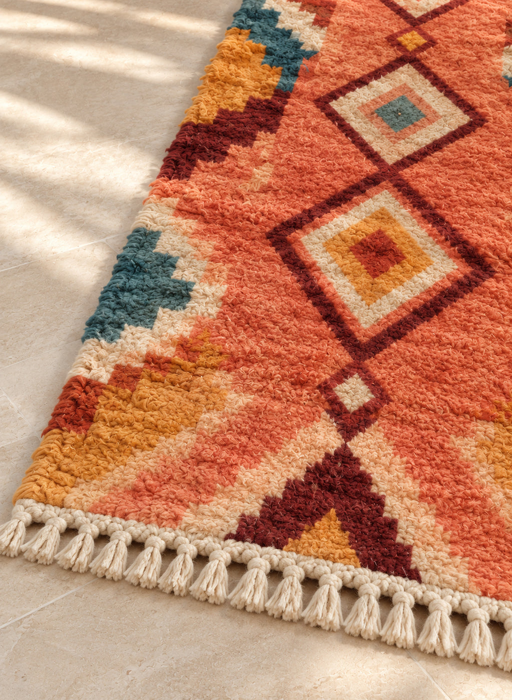 Fringe detail of the Boujaad runner