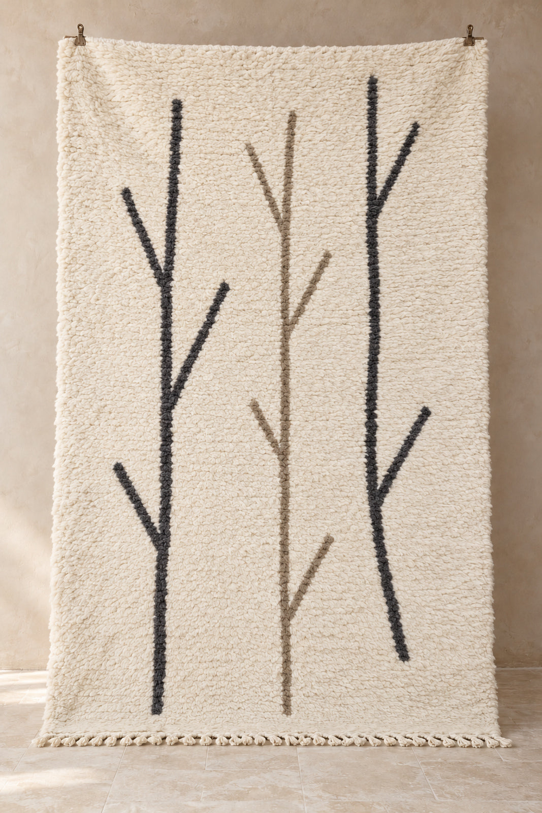 Handmade Beni Ourain rug model 03, full view