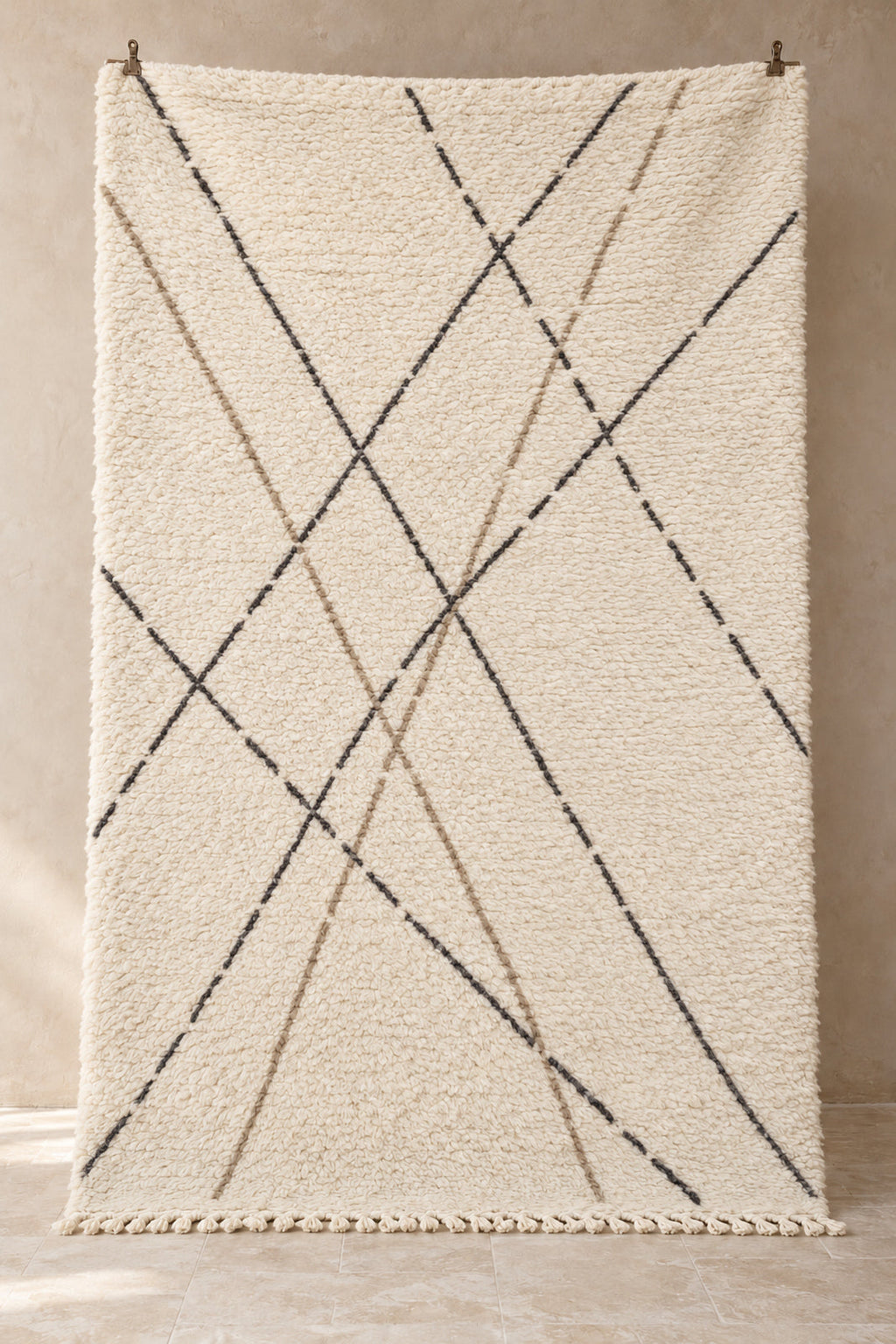 Handmade Beni Ourain rug model 07, full view