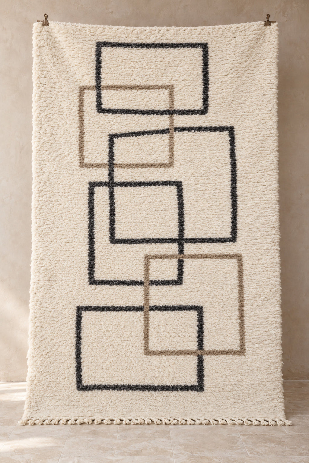 Handmade Beni Ourain rug model 08, full view