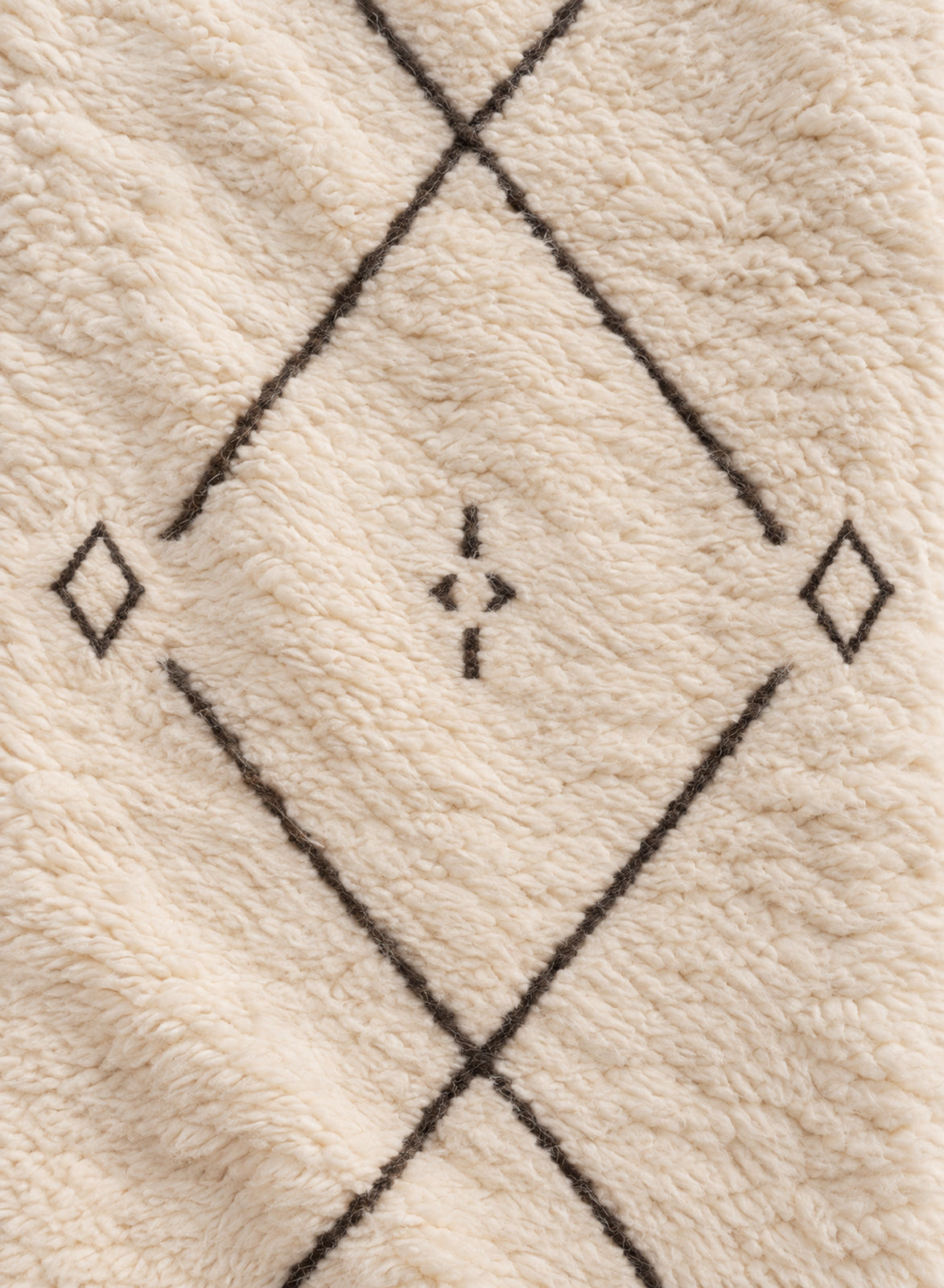 Wool texture detail of the Beni Ourain runner