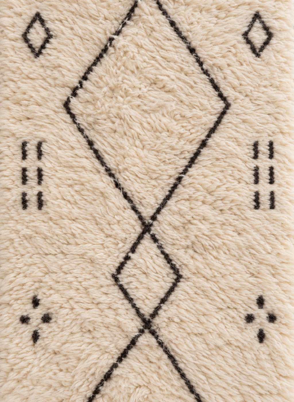 Wool texture detail of the Beni Ourain runner