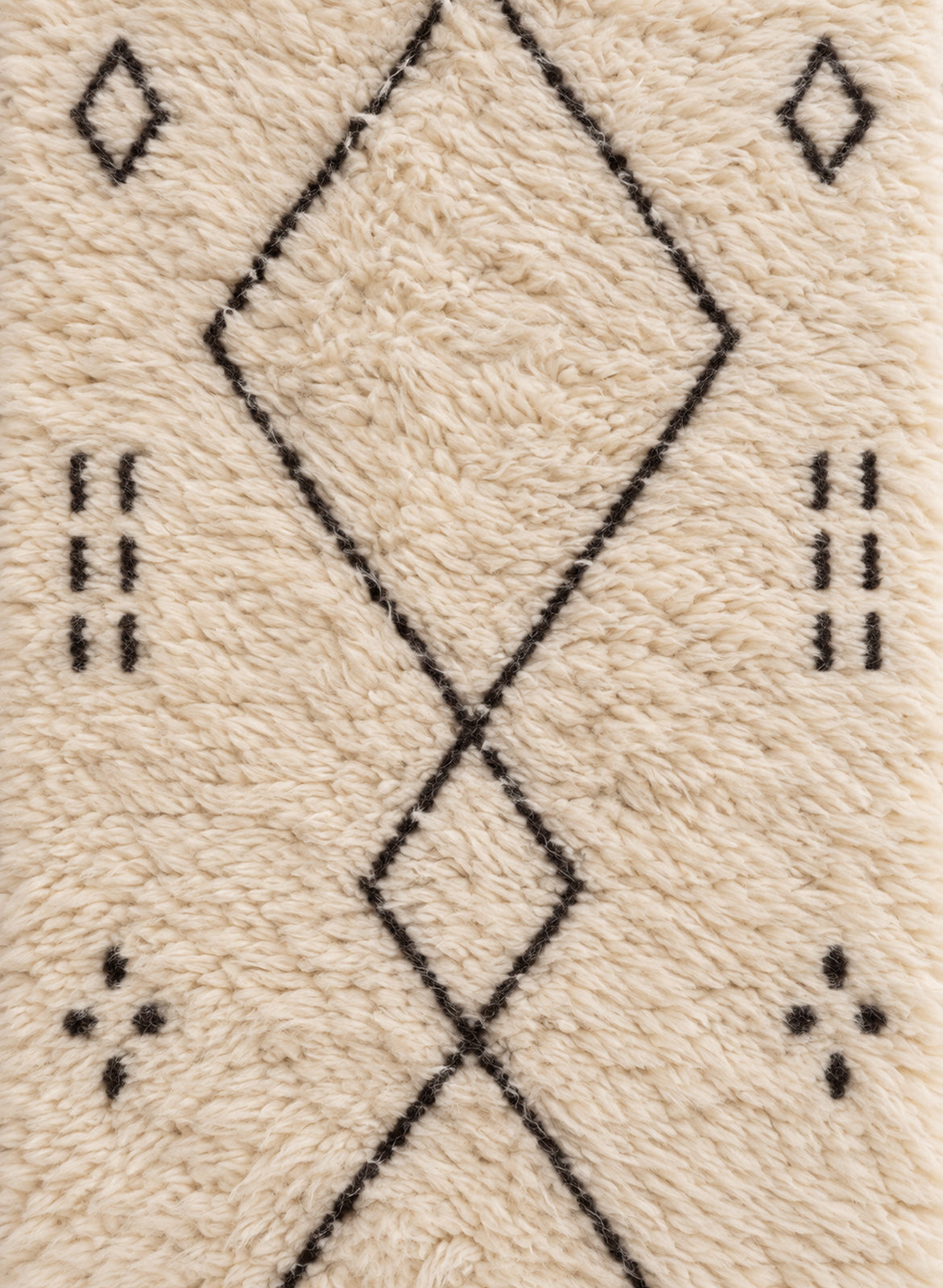 Wool texture detail of the Beni Ourain runner