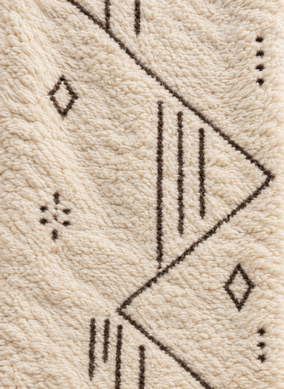 Wool texture detail of the Beni Ourain runner