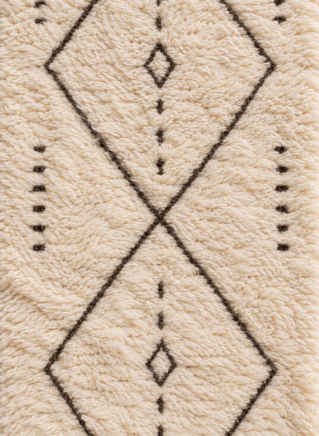 Wool texture detail of the Beni Ourain runner