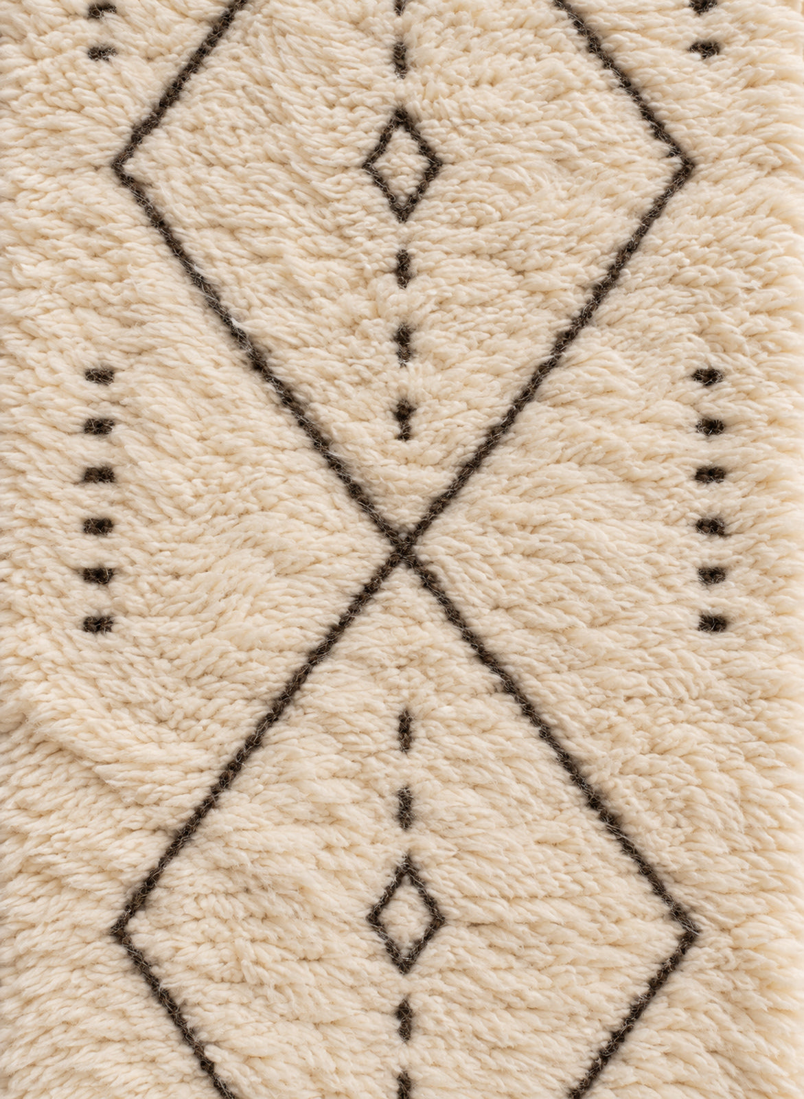 Wool texture detail of the Beni Ourain runner