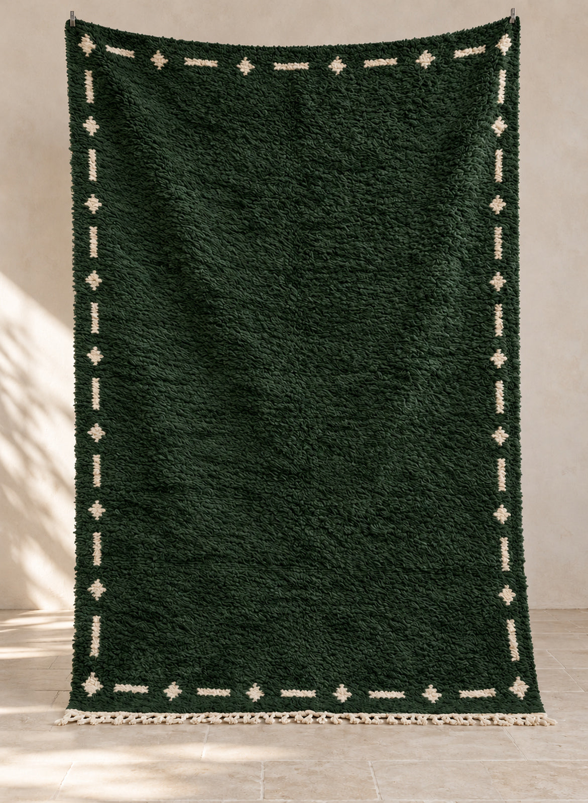 Handmade Beni Ourain rug model BWO-02, full view