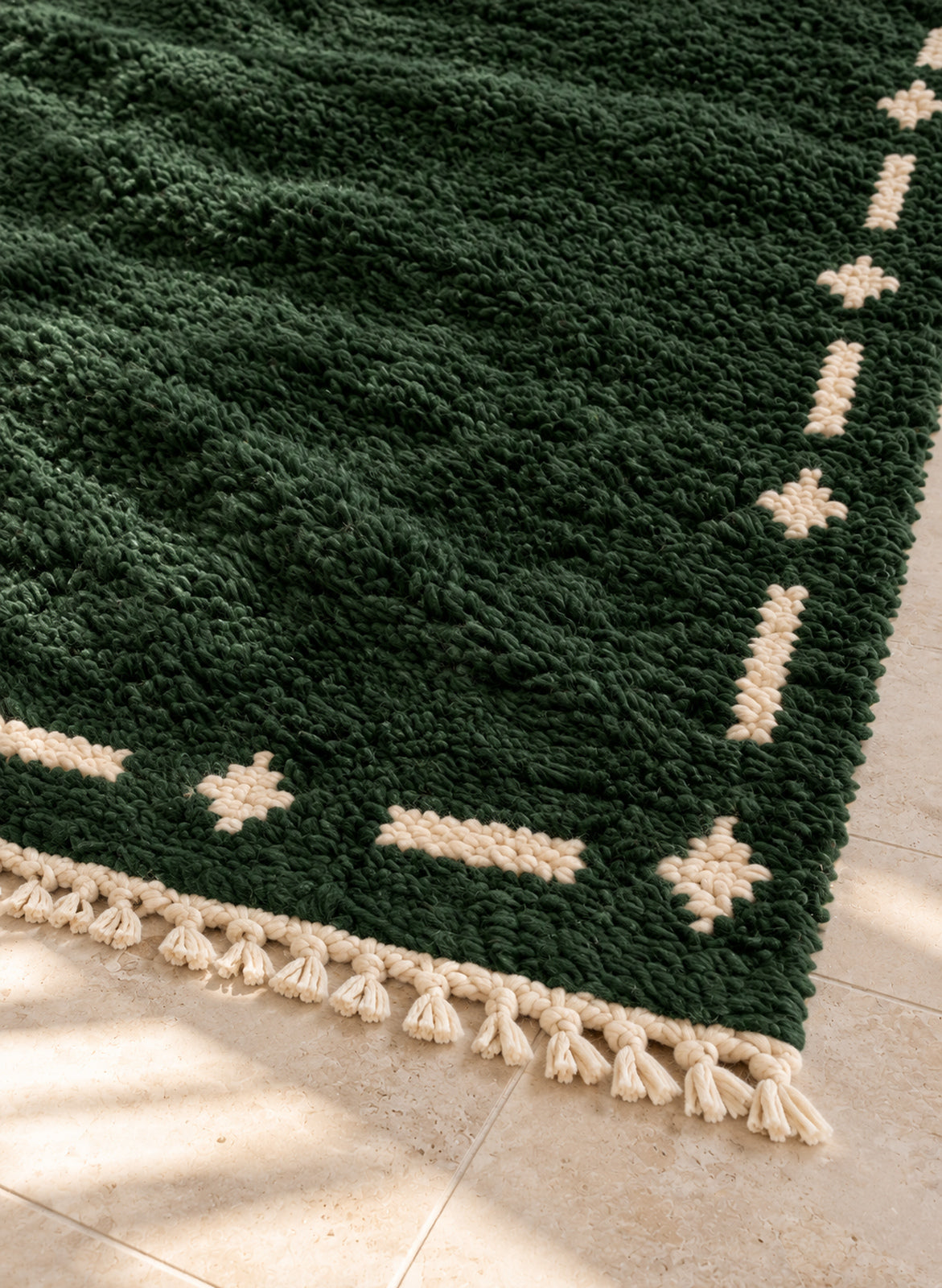 Fringe of Beni Ourain rug model BWO-02