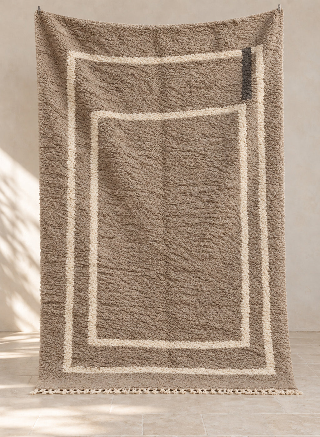 Handmade Beni Ourain rug model BWO-03, full view