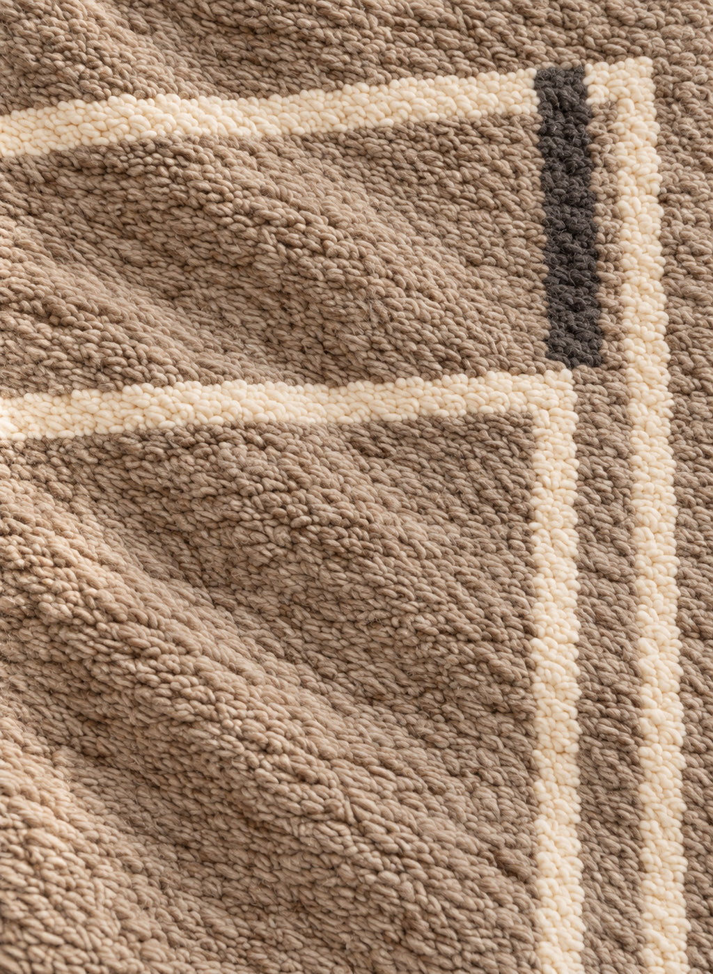 Wool texture of Beni Ourain rug model BWO-03