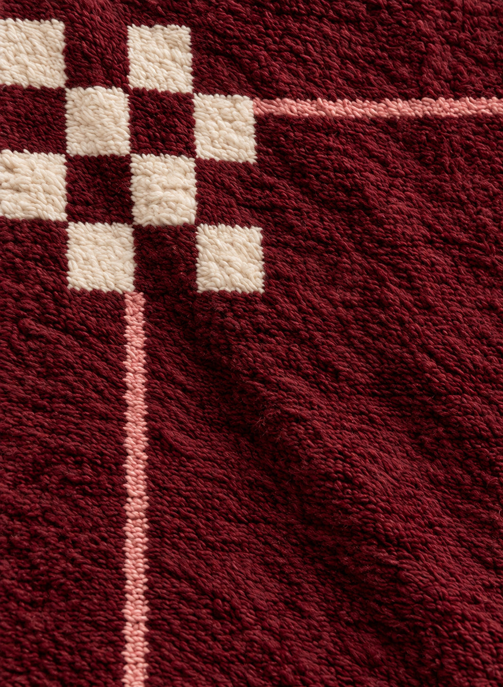 Wool texture of Beni Ourain rug model BWO-04