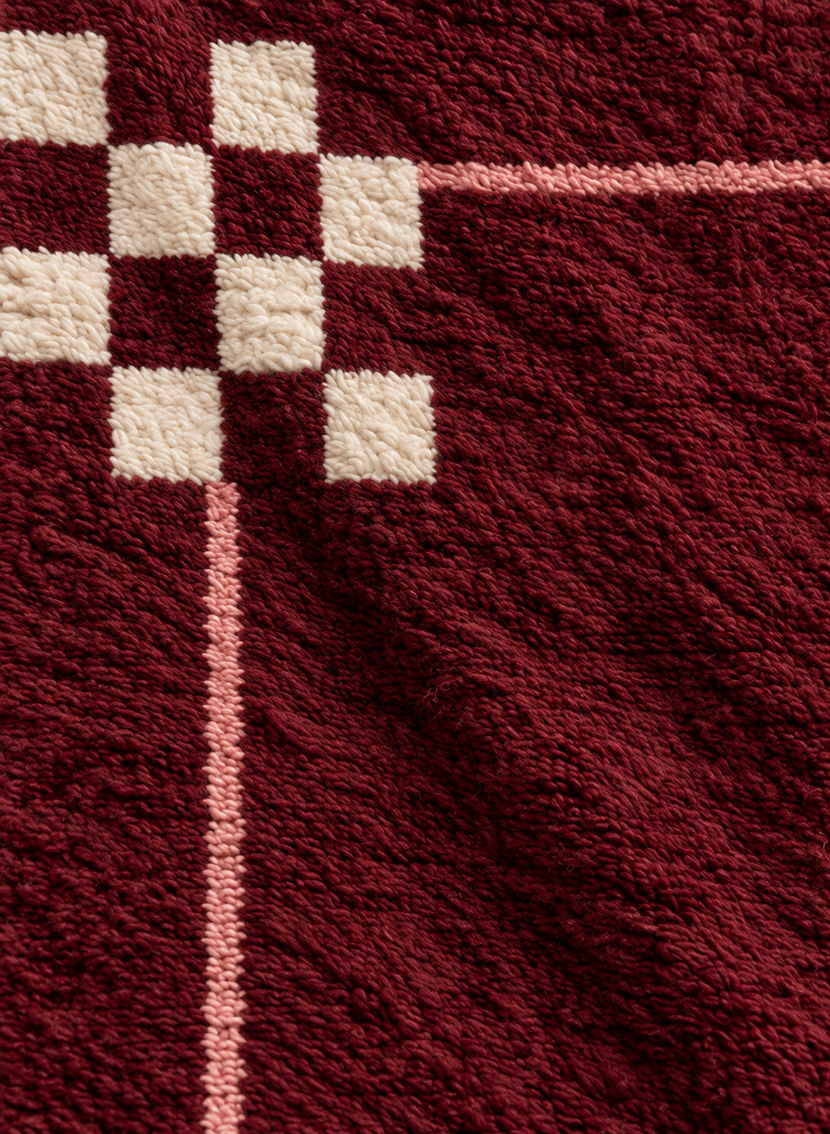 Wool texture of Beni Ourain rug model BWO-04
