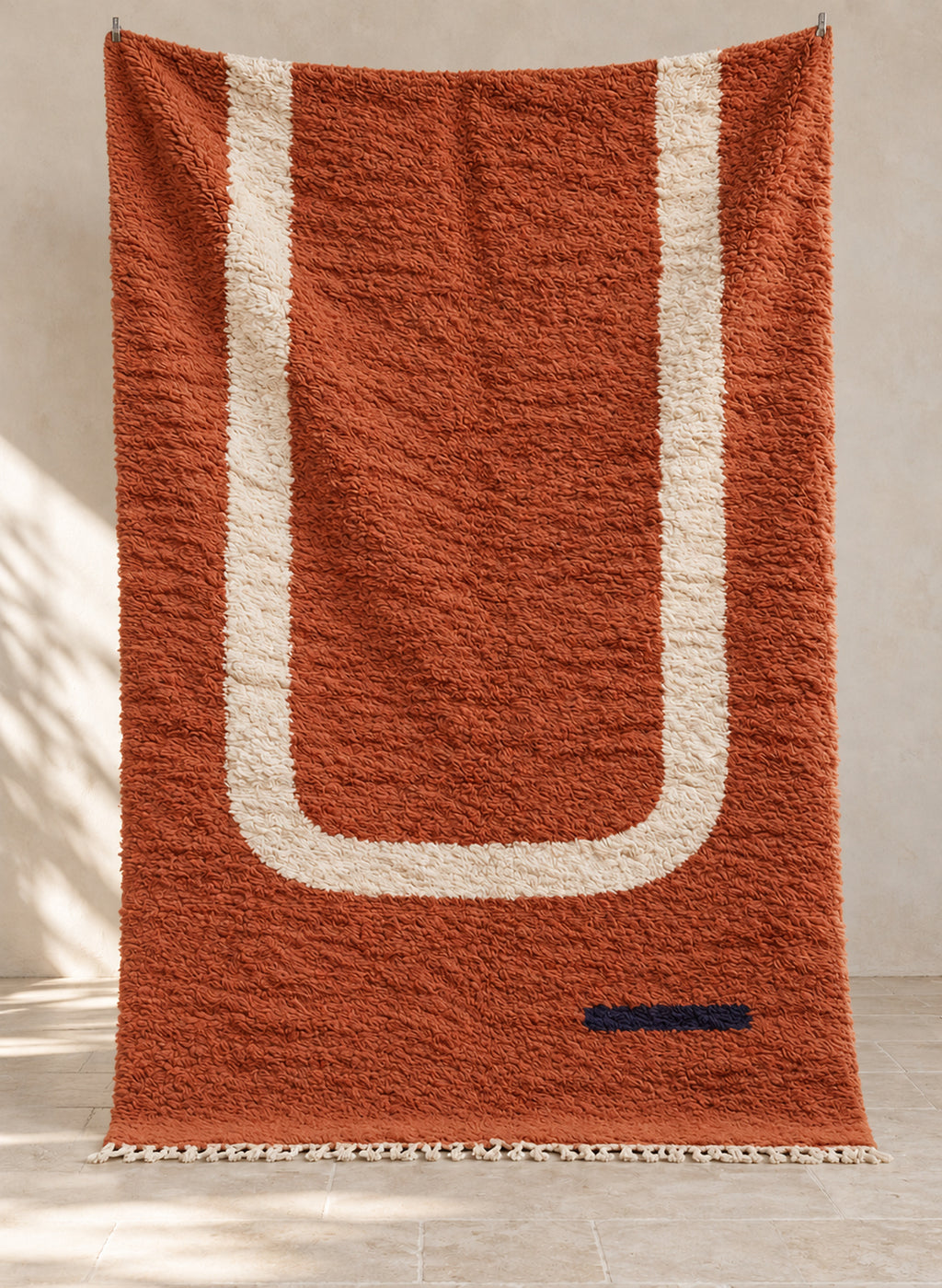 Handmade Beni Ourain rug model BWO-05, full view