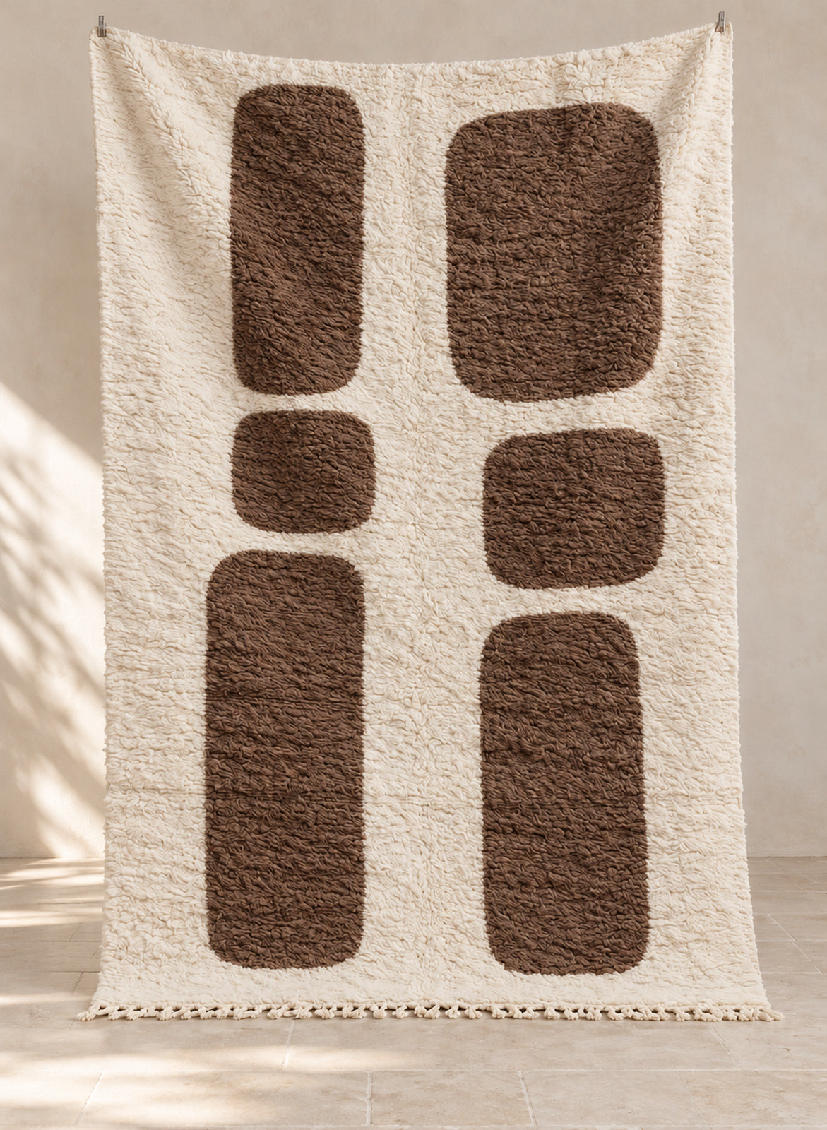 Handmade Beni Ourain rug model BWO-07, full view
