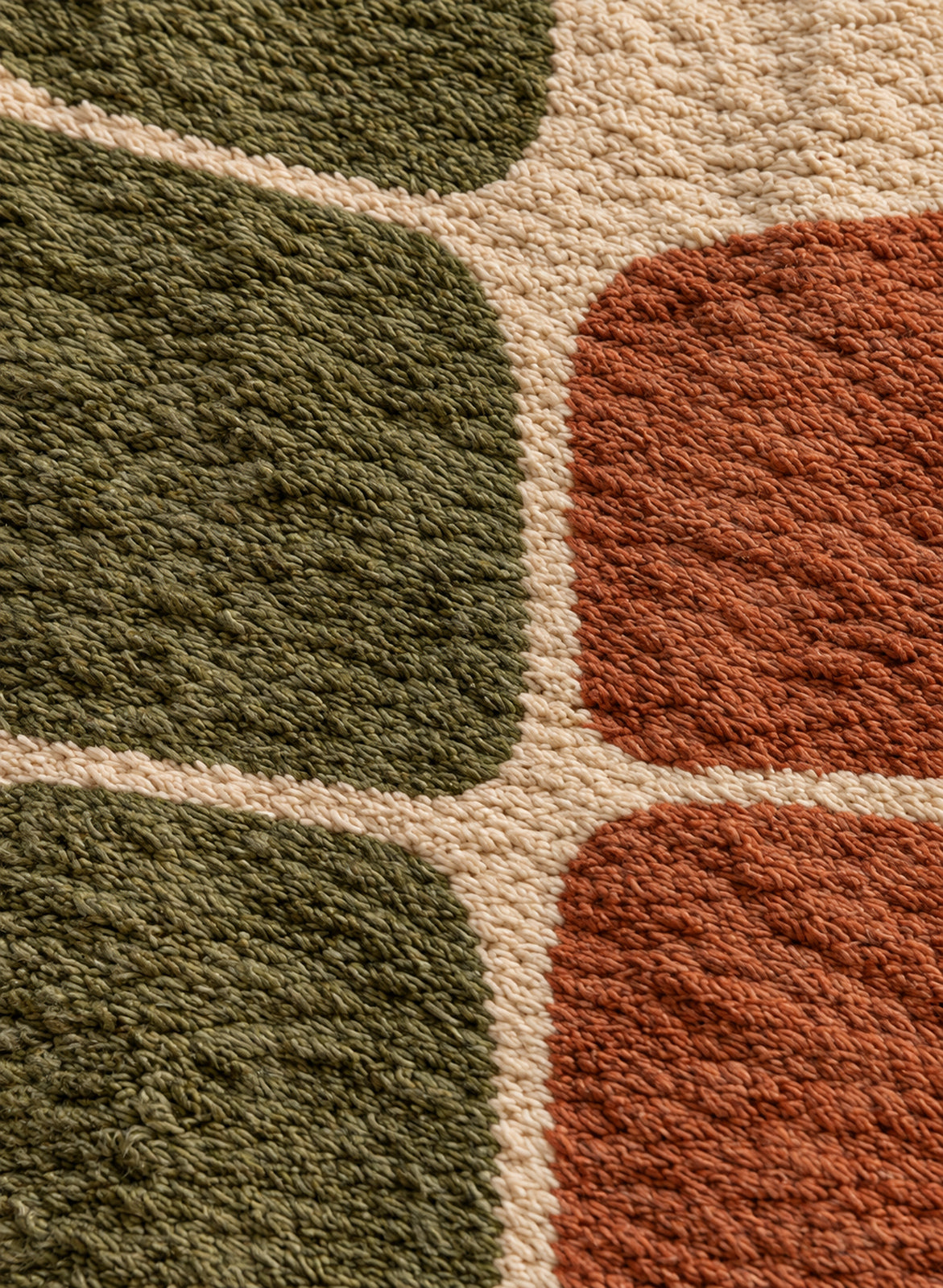 Wool texture of Beni Ourain rug model BWO-08