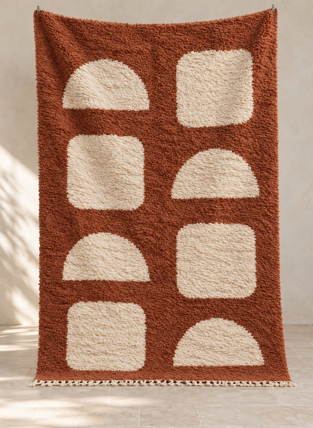 Handmade Beni Ourain rug model BWO-11, full view
