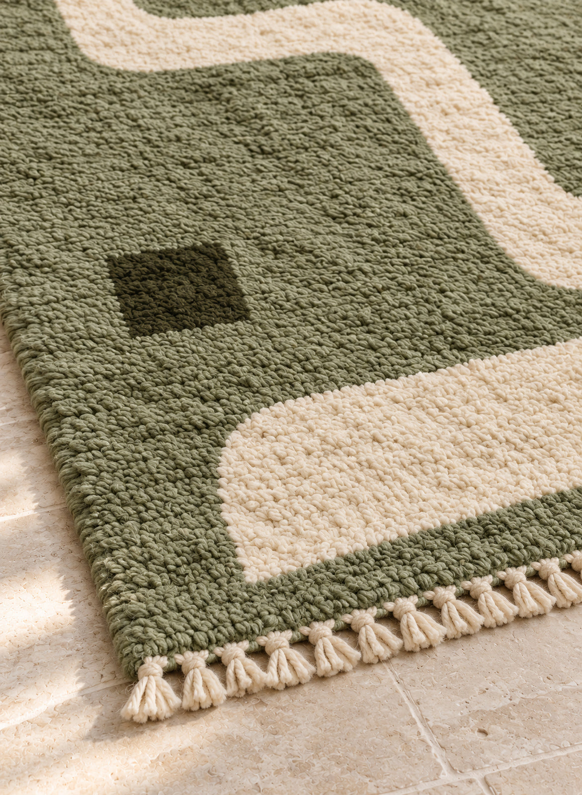 Fringe of Beni Ourain rug model BWO-12