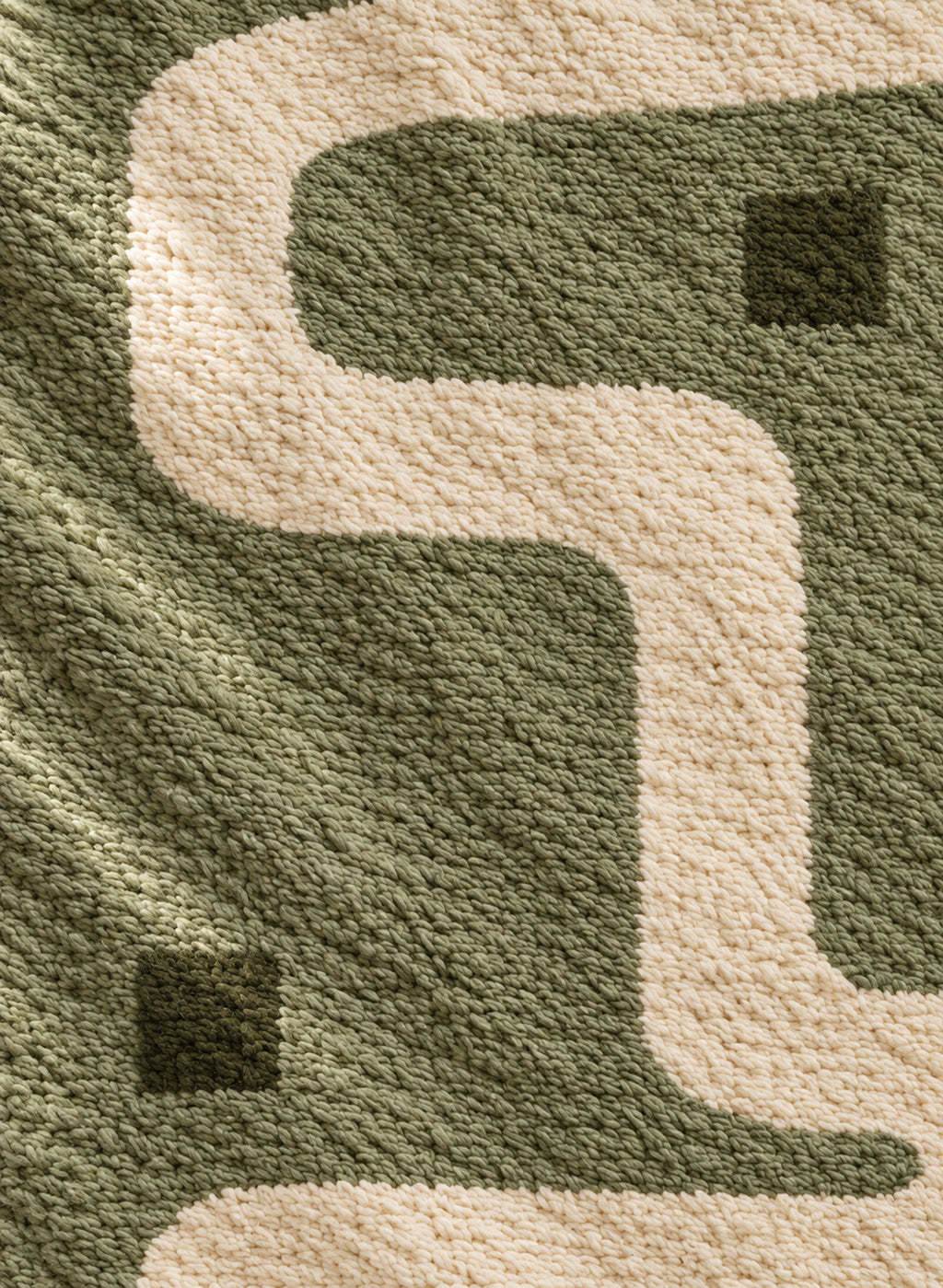 Wool texture of Beni Ourain rug model BWO-12