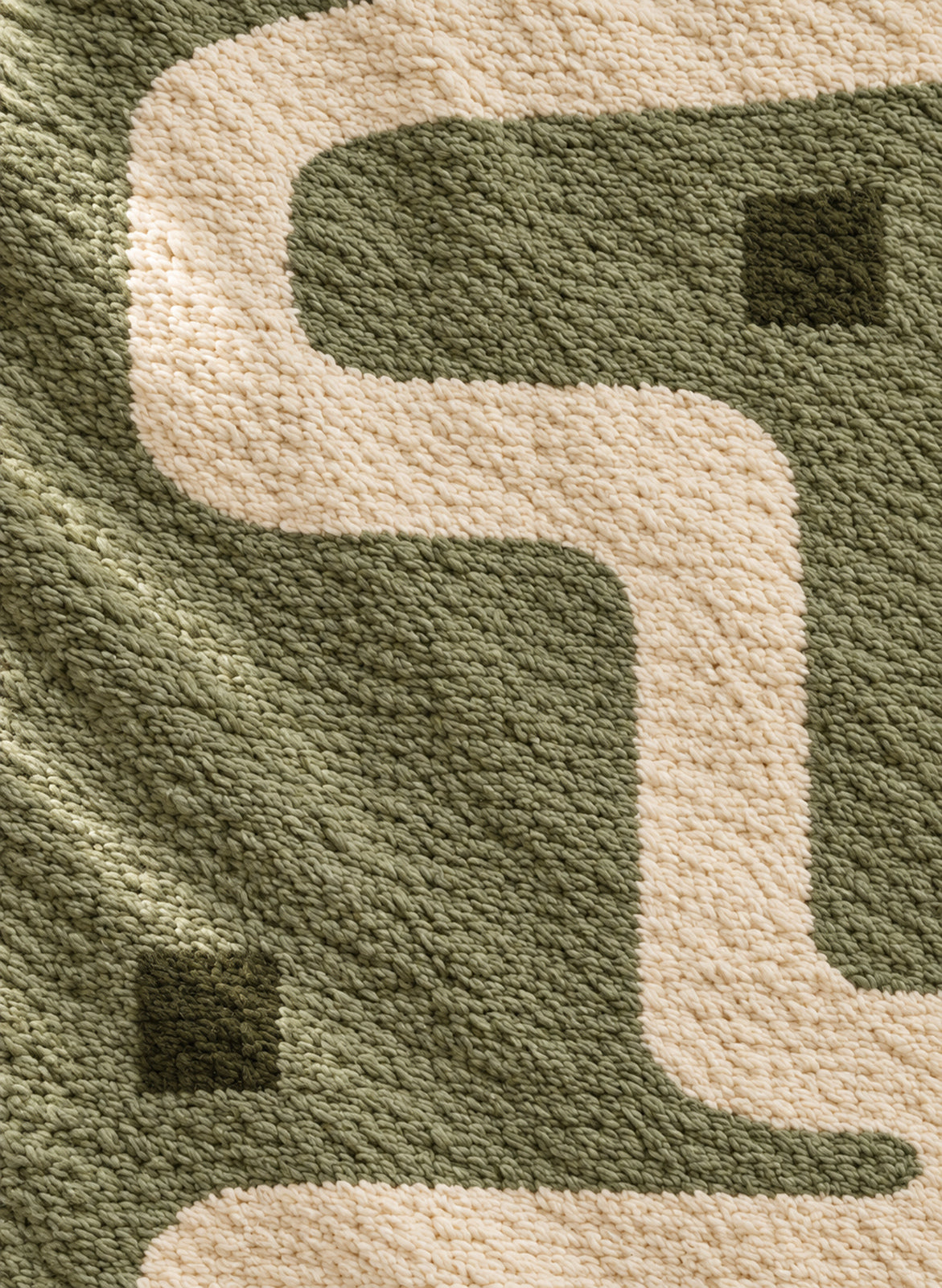 Wool texture of Beni Ourain rug model BWO-12