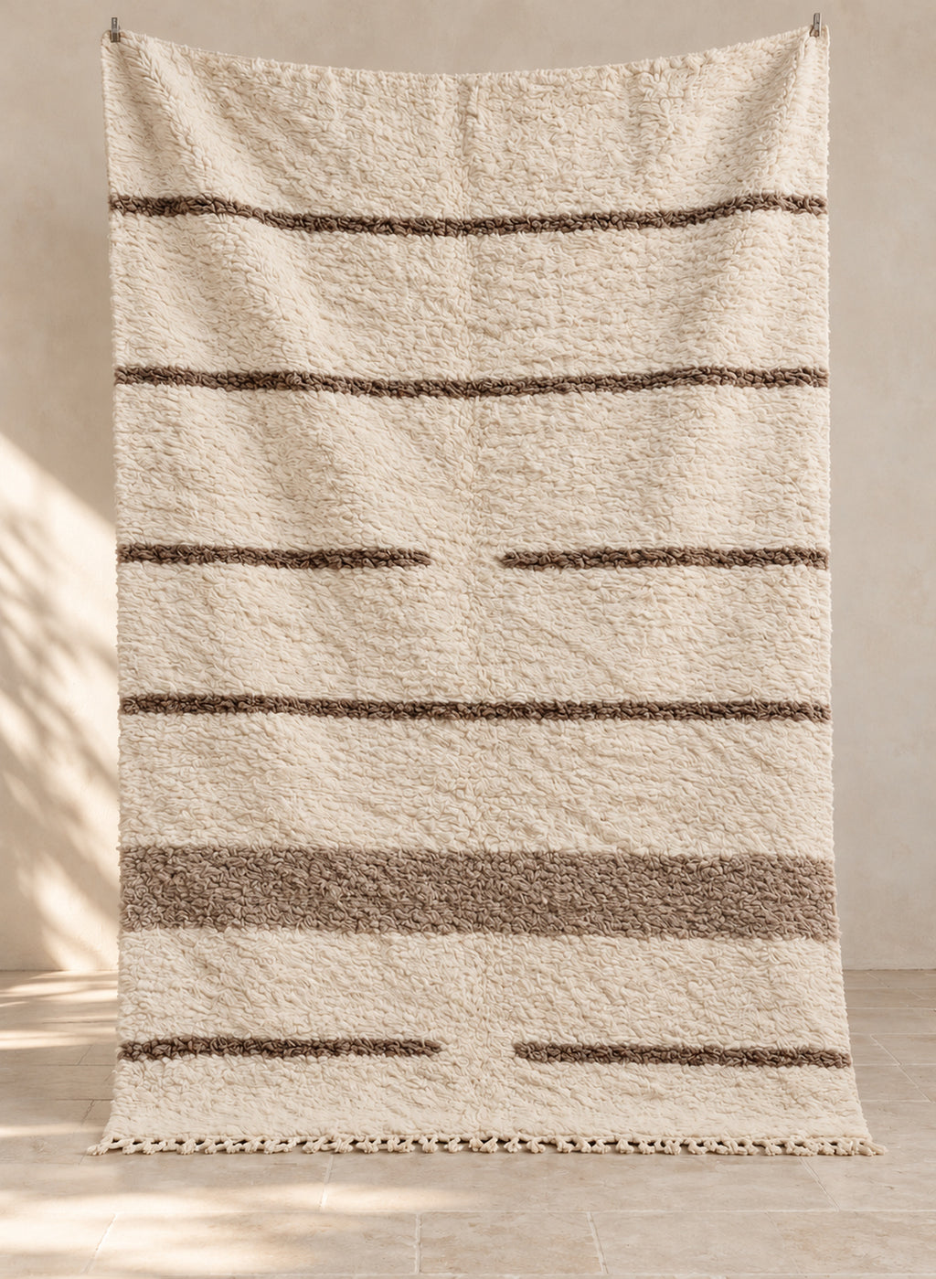 Handmade Beni Ourain rug model BWO-13, full view