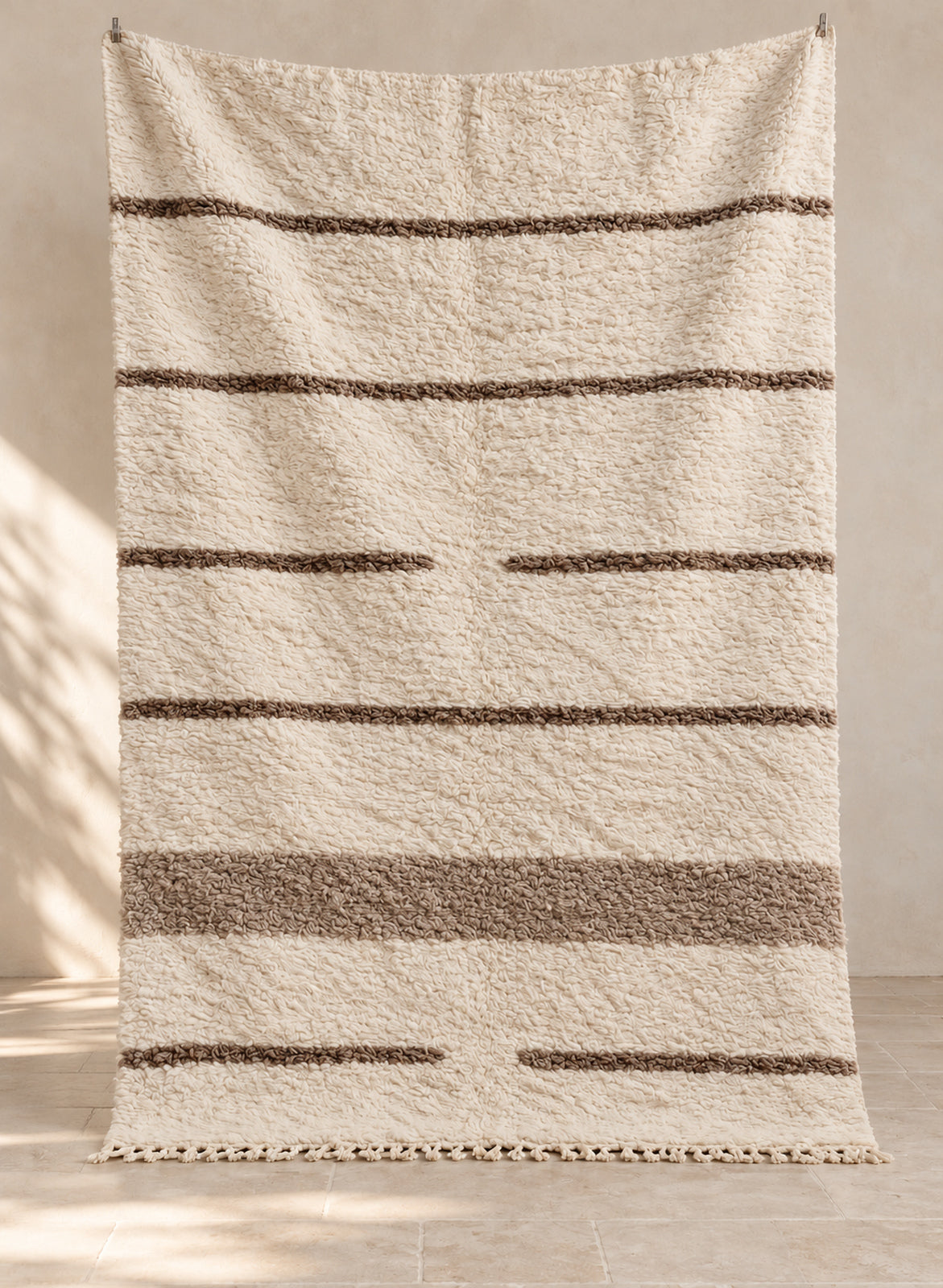 Handmade Beni Ourain rug model BWO-13, full view