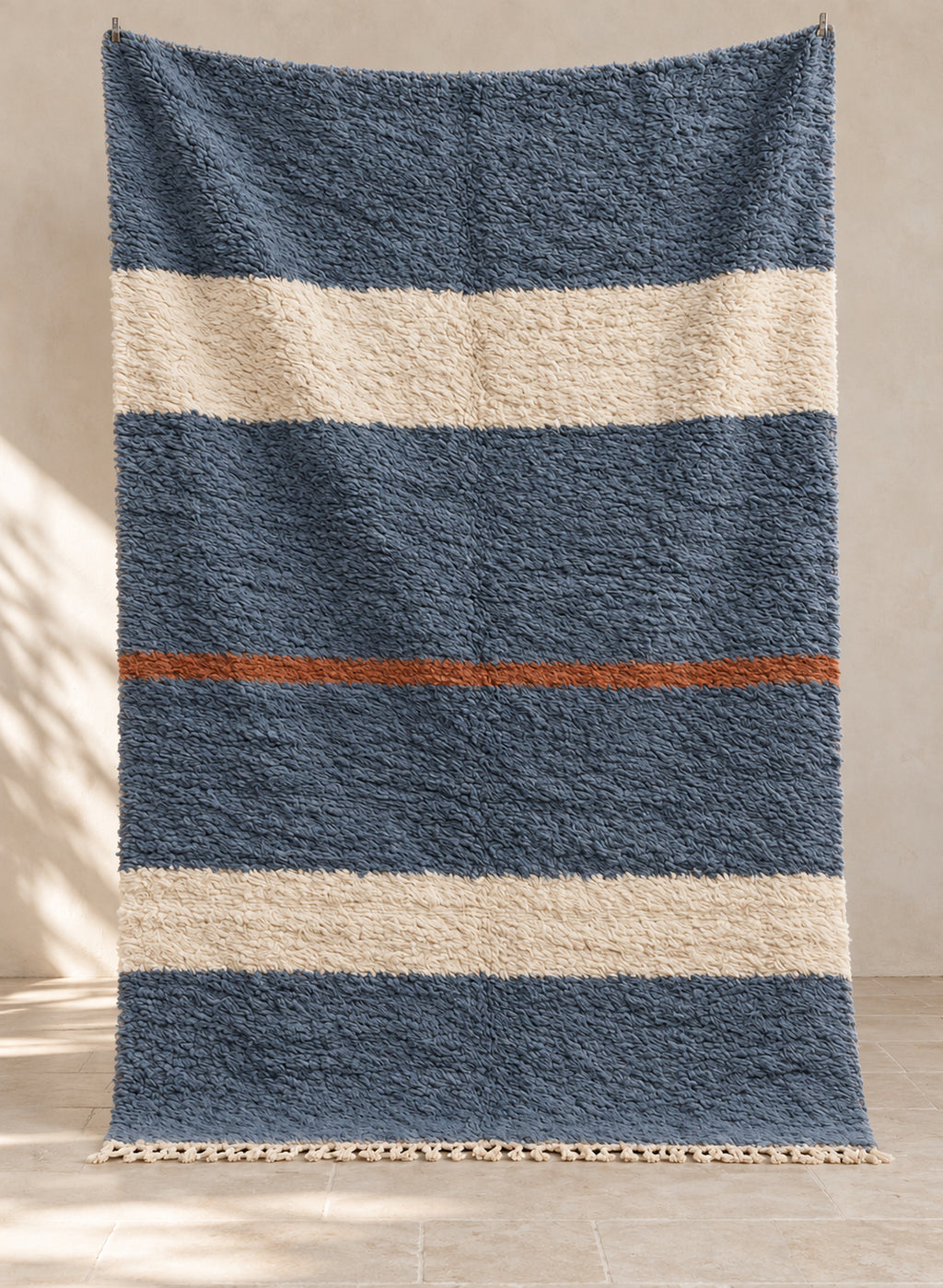 Handmade Beni Ourain rug model BWO-14, full view