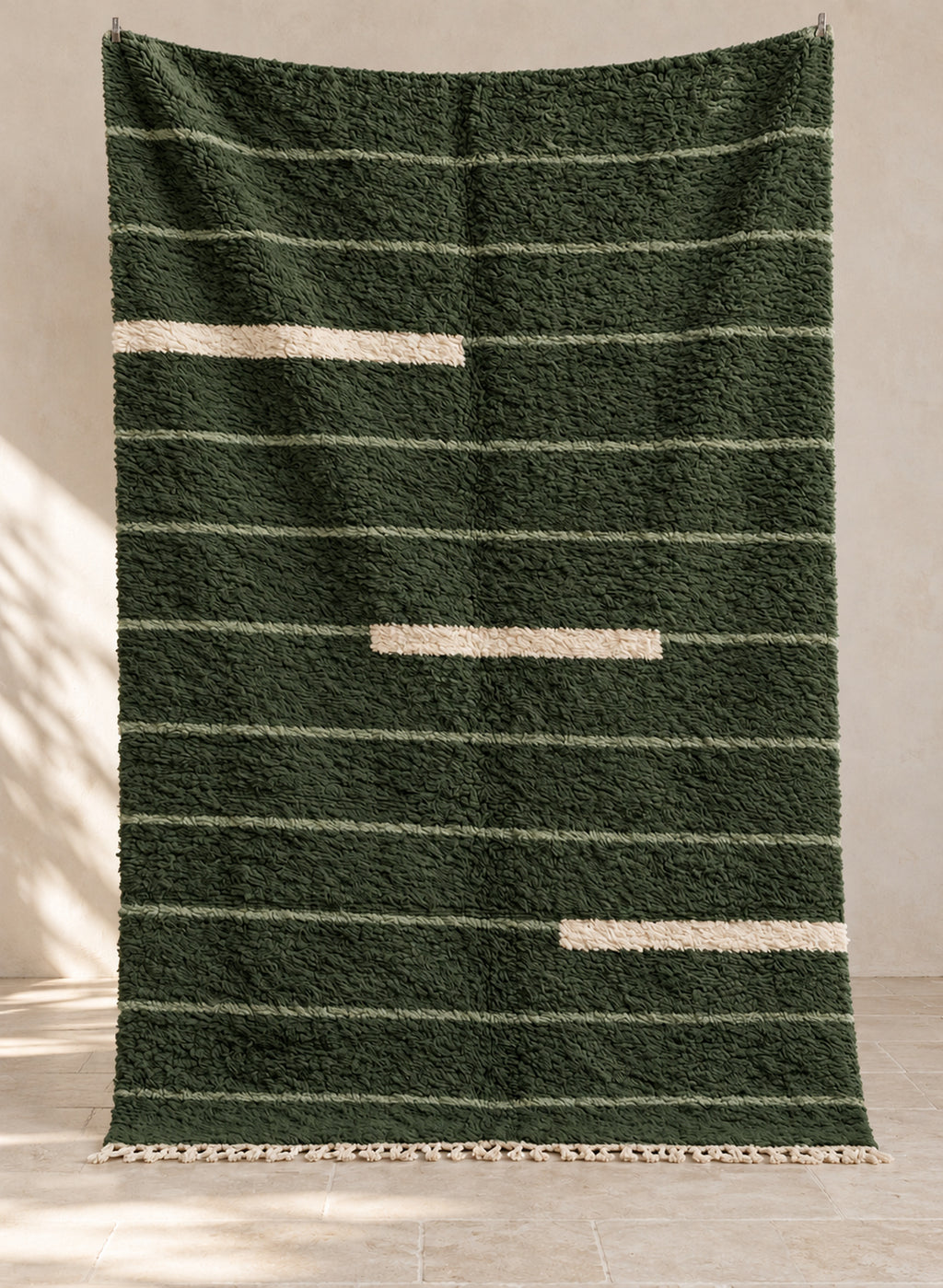 Handmade Beni Ourain rug model BWO-17, full view