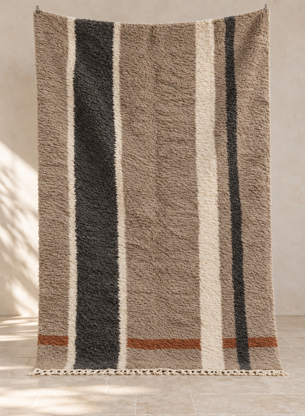 Handmade Beni Ourain rug model BWO-18, full view