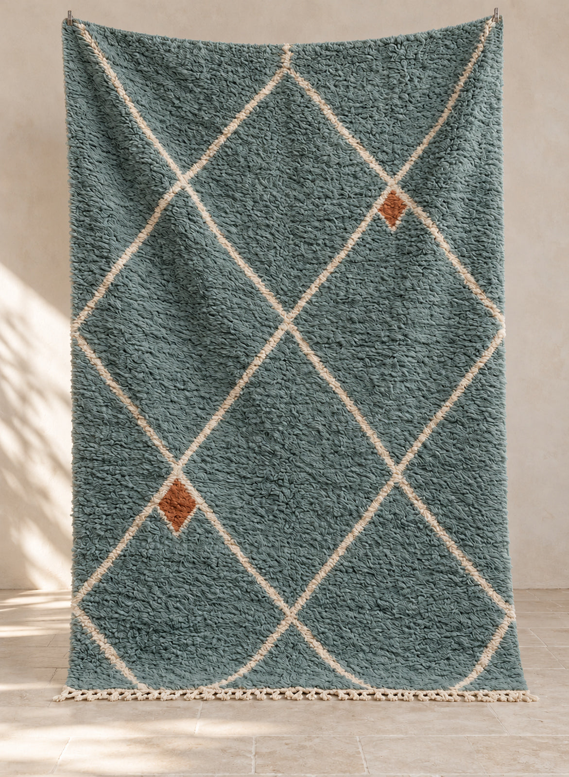 Handmade Beni Ourain rug model BWO-20, full view