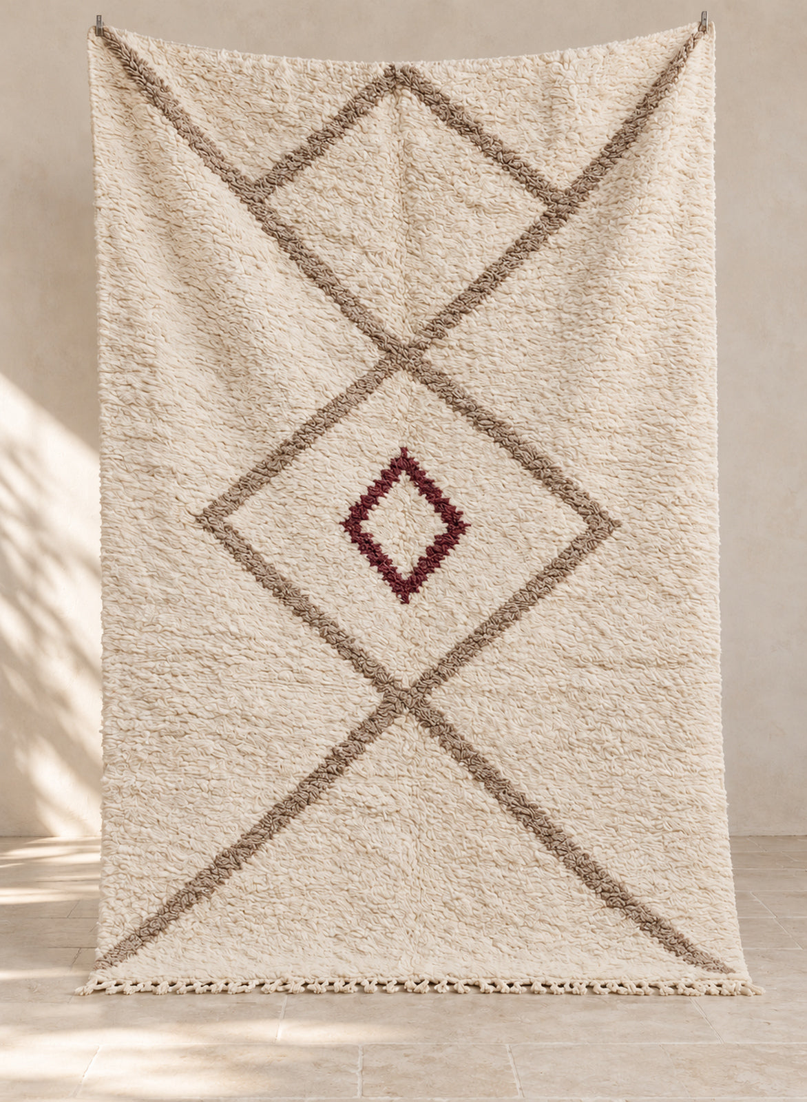 Handmade Beni Ourain rug model BWO-21, full view