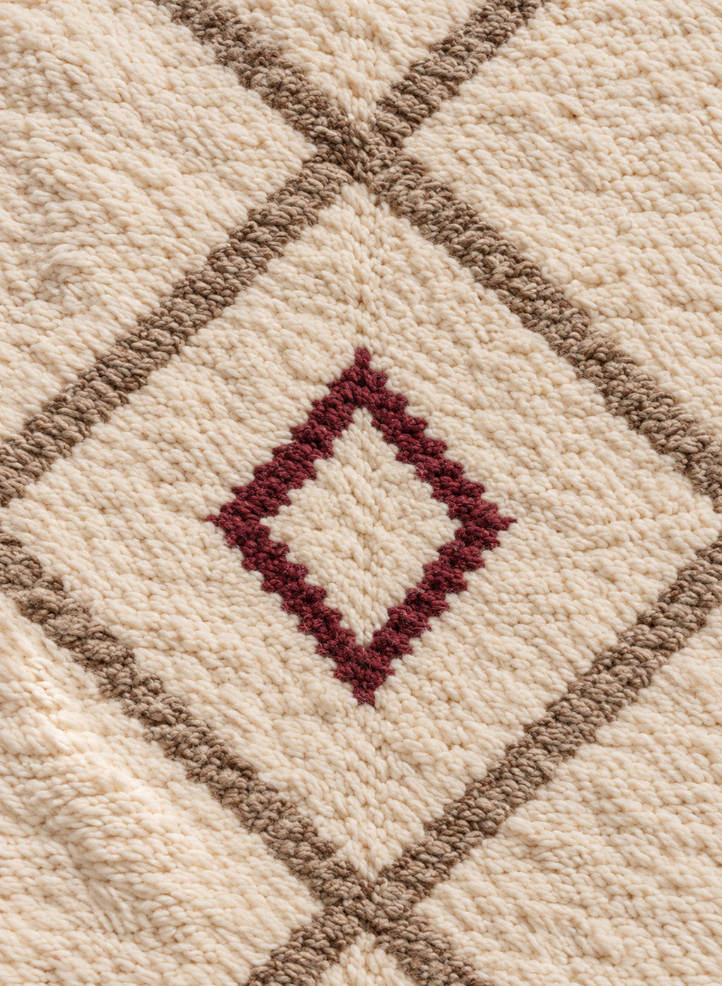 Wool texture of Beni Ourain rug model BWO-21