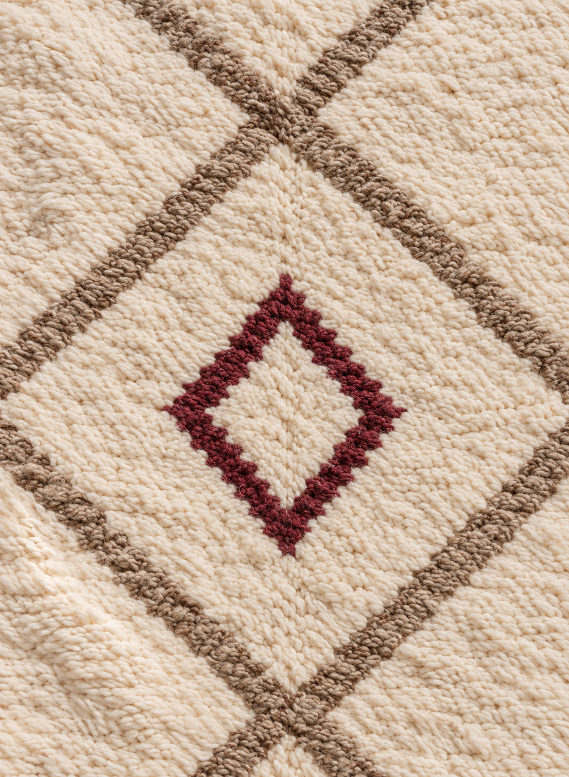 Wool texture of Beni Ourain rug model BWO-21