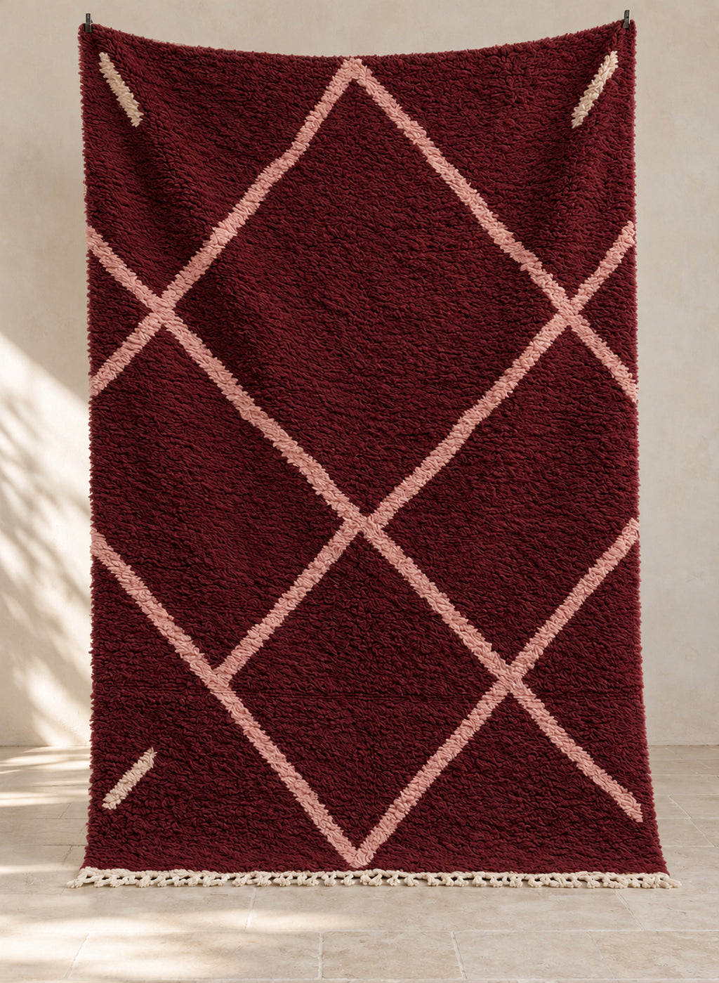 Handmade Beni Ourain rug model BWO-22, full view
