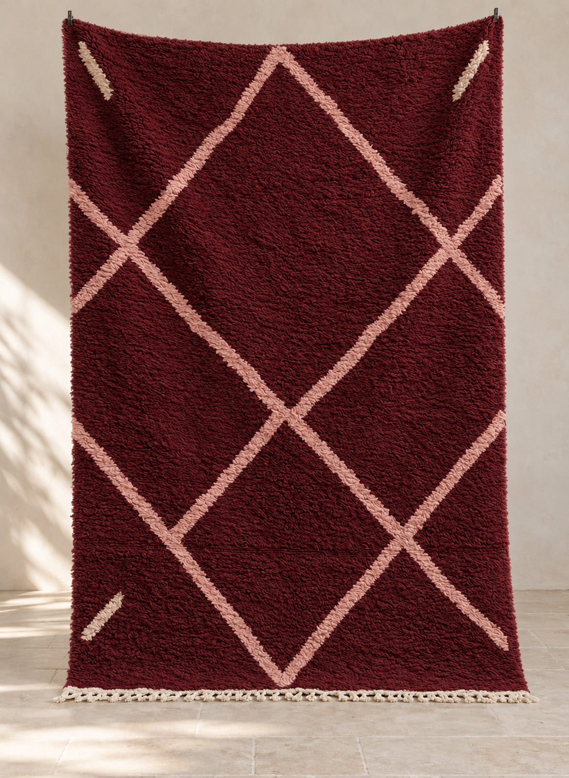 Handmade Beni Ourain rug model BWO-22, full view